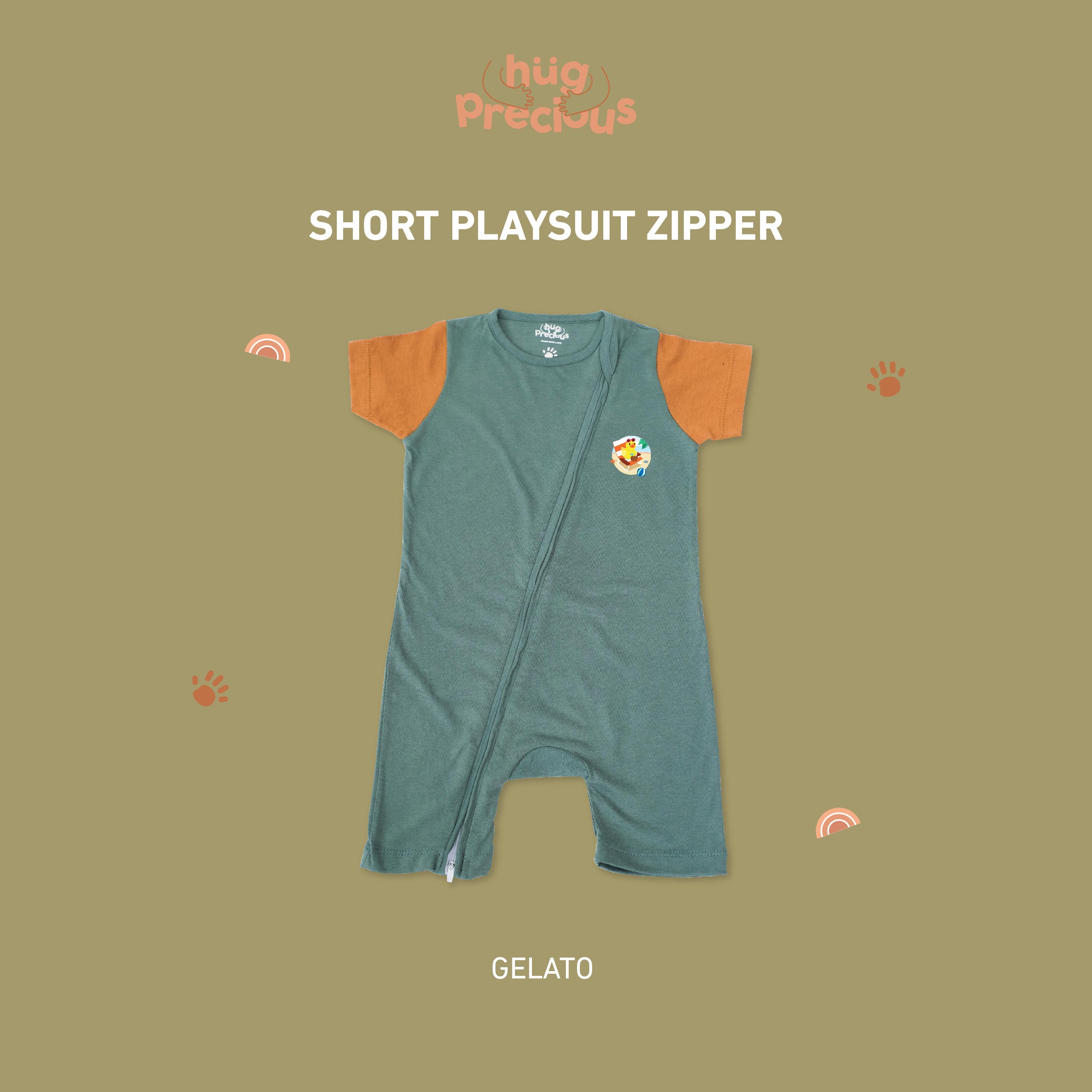 Short Playsuit Zipper SUMMER DUCK Bamboo