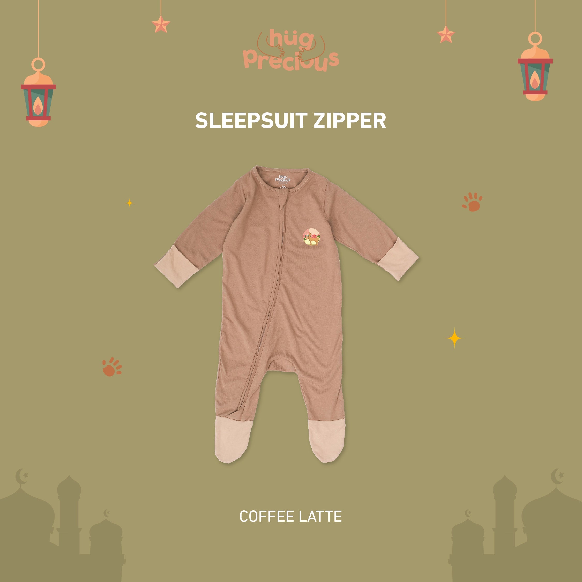 Sleepsuit Zipper SAHARA THE CAMEL Bamboo