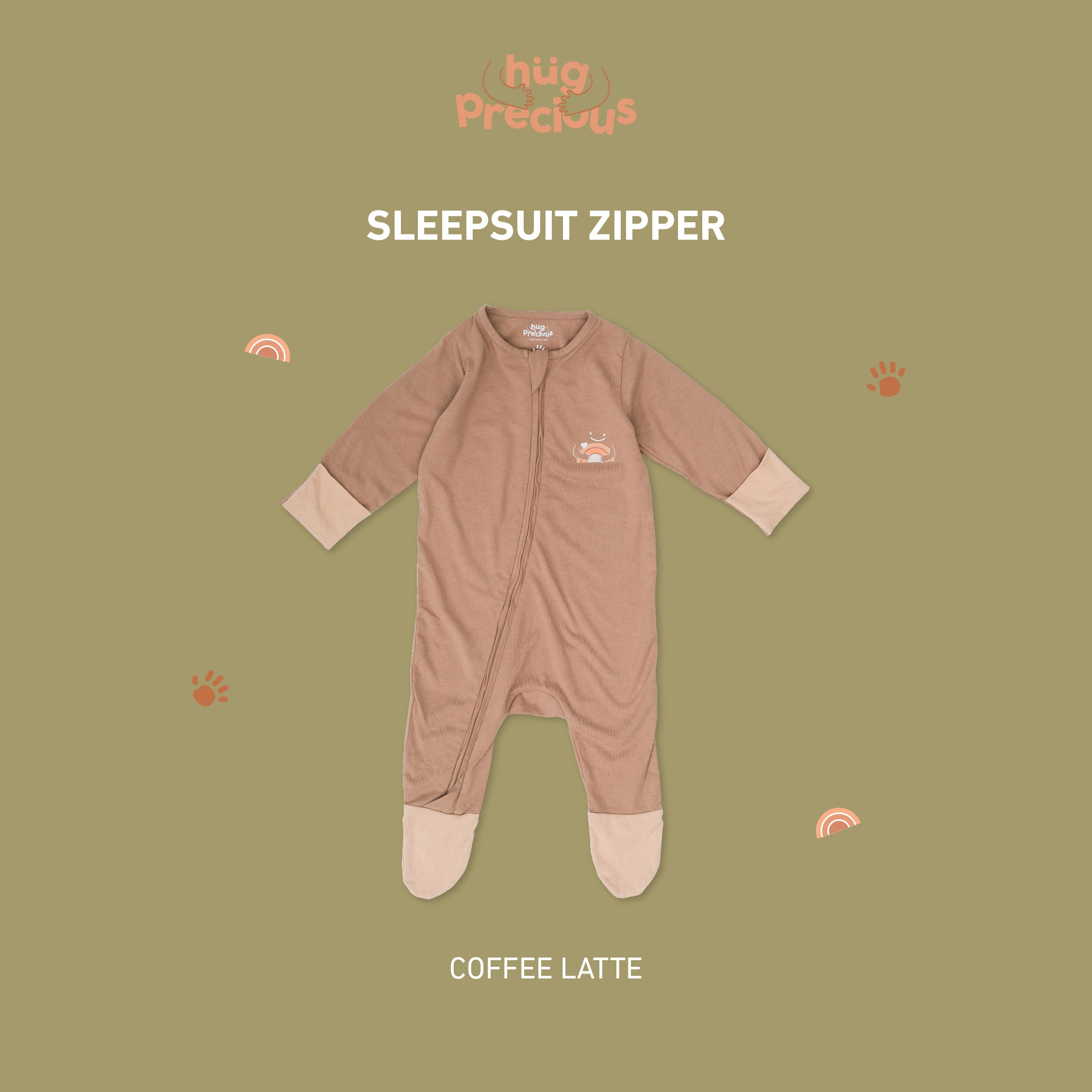 Sleepsuit Zipper CLOUD Bamboo