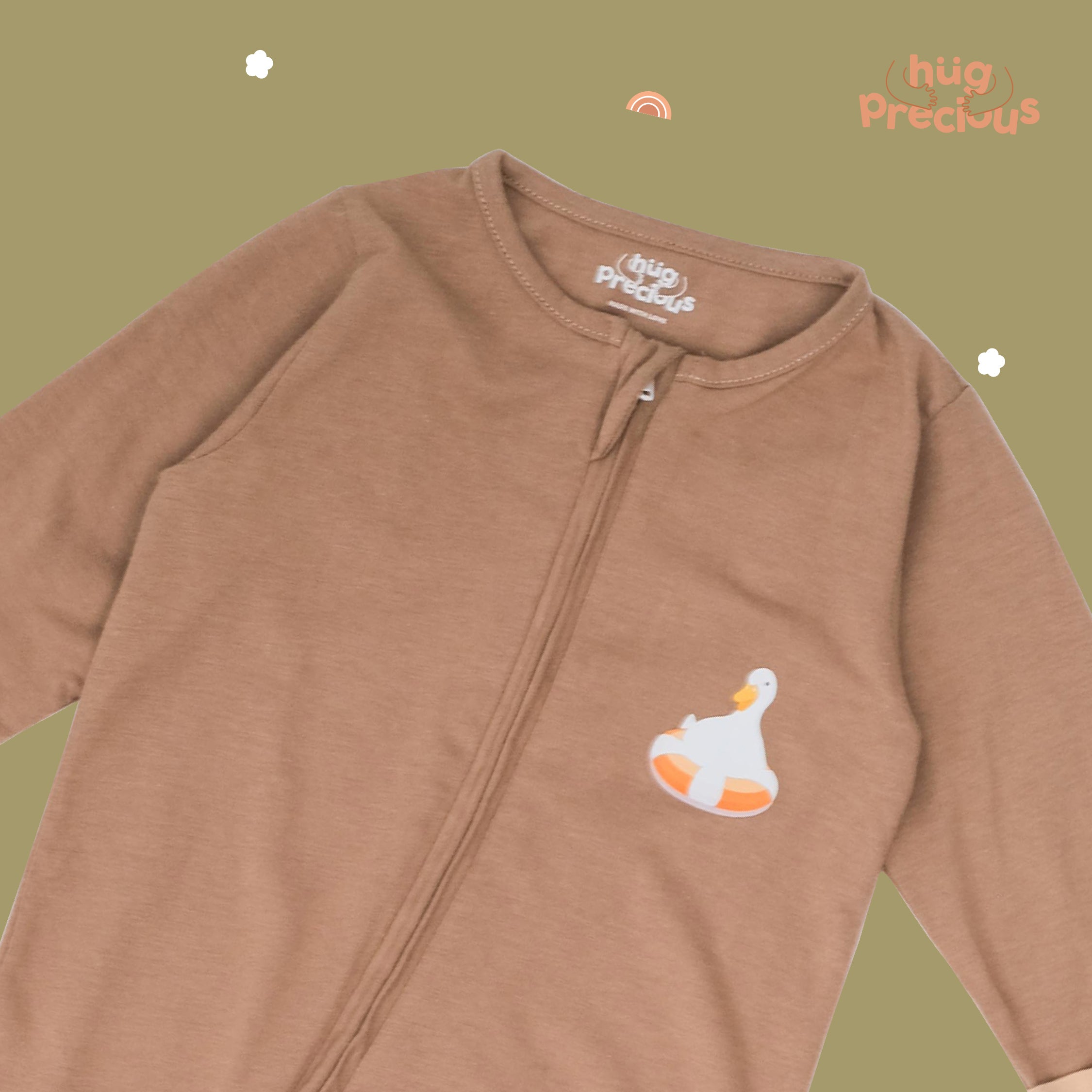 Sleepsuit Zipper MONTY THE DUCK Bamboo