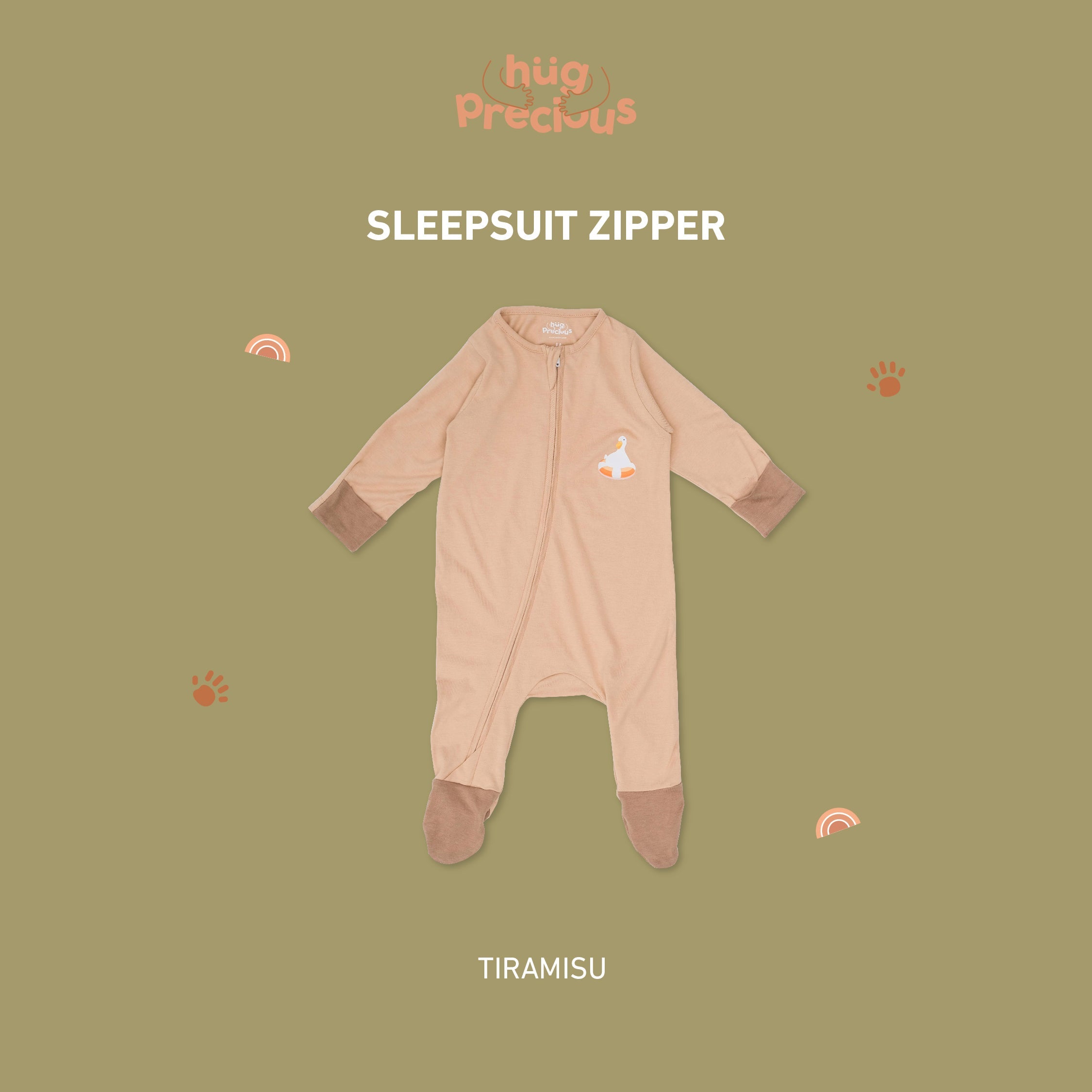 Sleepsuit Zipper MONTY THE DUCK Bamboo