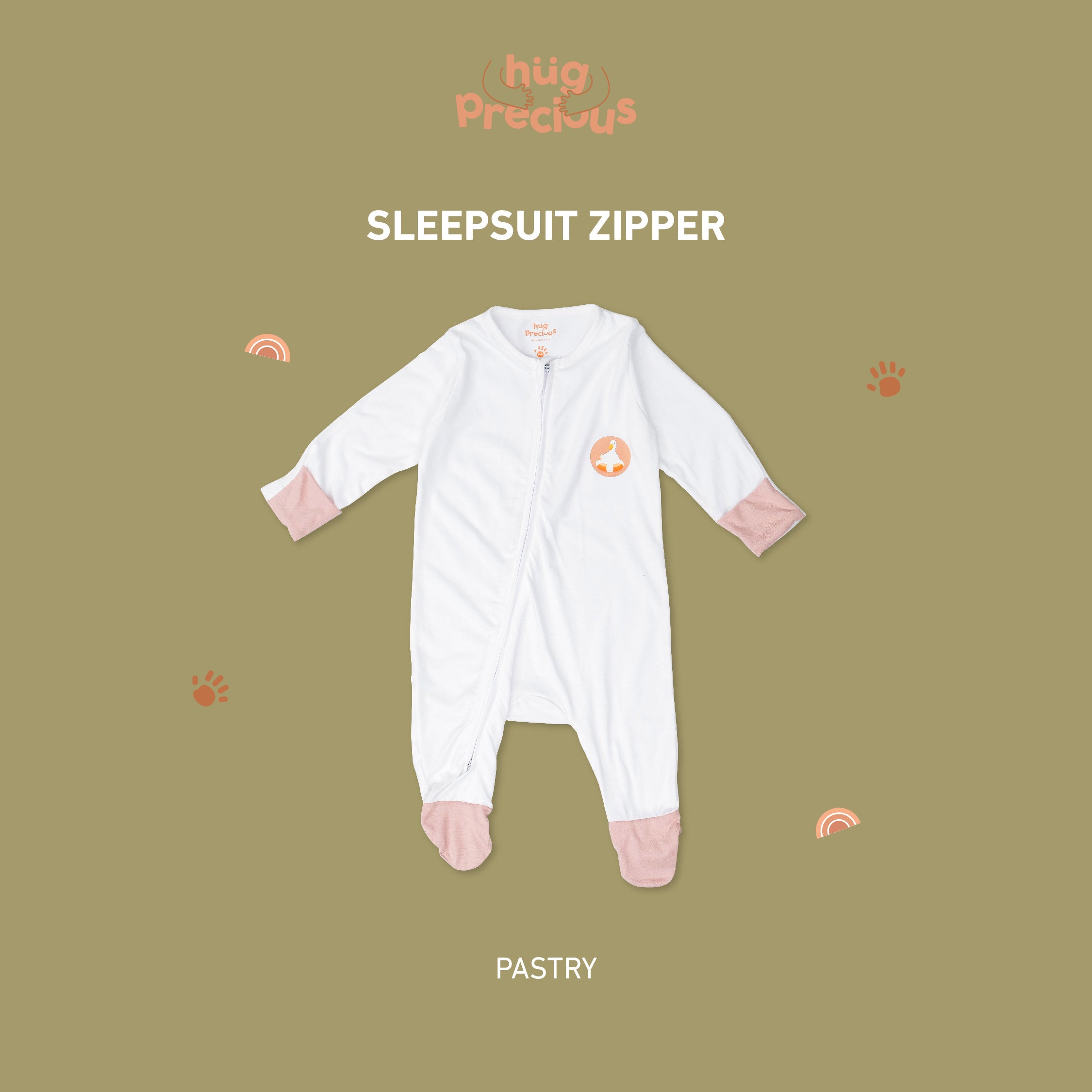 Sleepsuit Zipper MONTY THE DUCK Bamboo