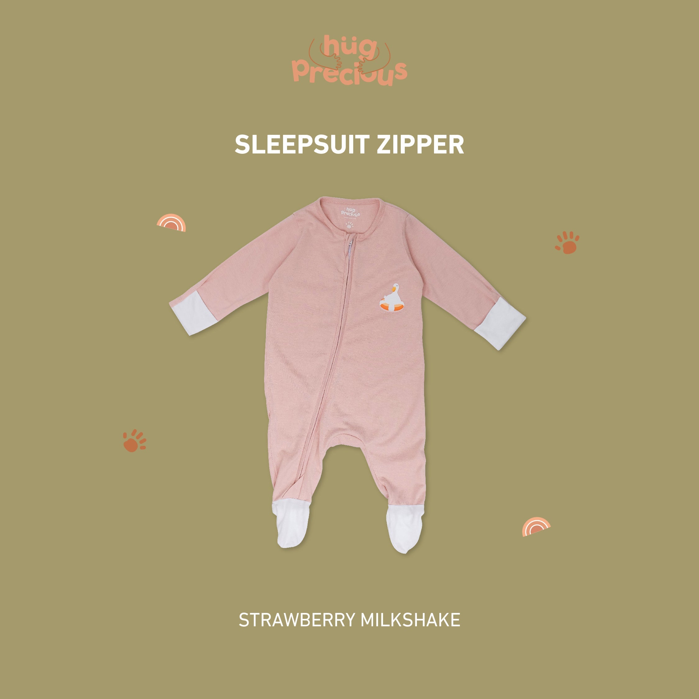 Sleepsuit Zipper MONTY THE DUCK Bamboo