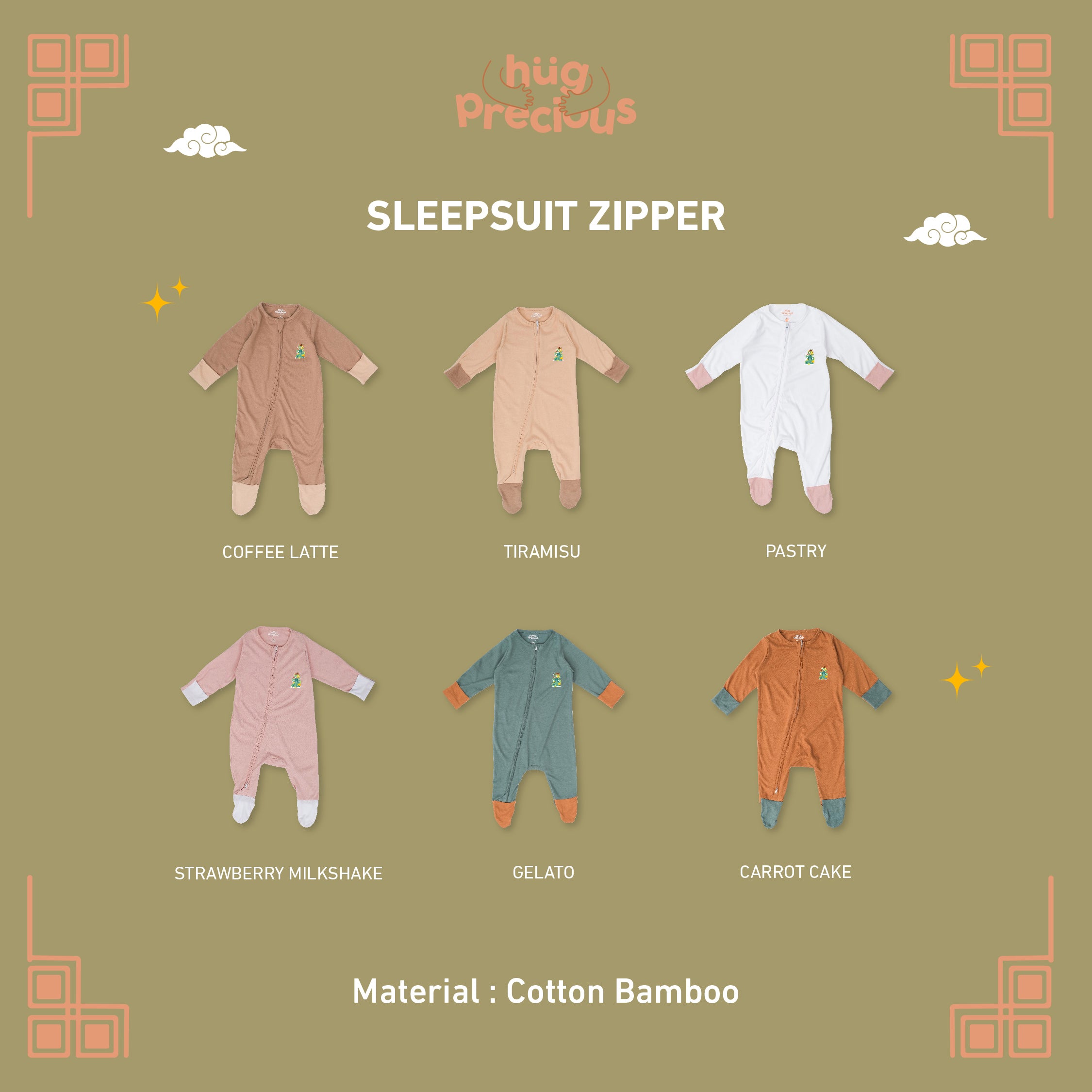 Sleepsuit Zipper LUSHEN Bamboo