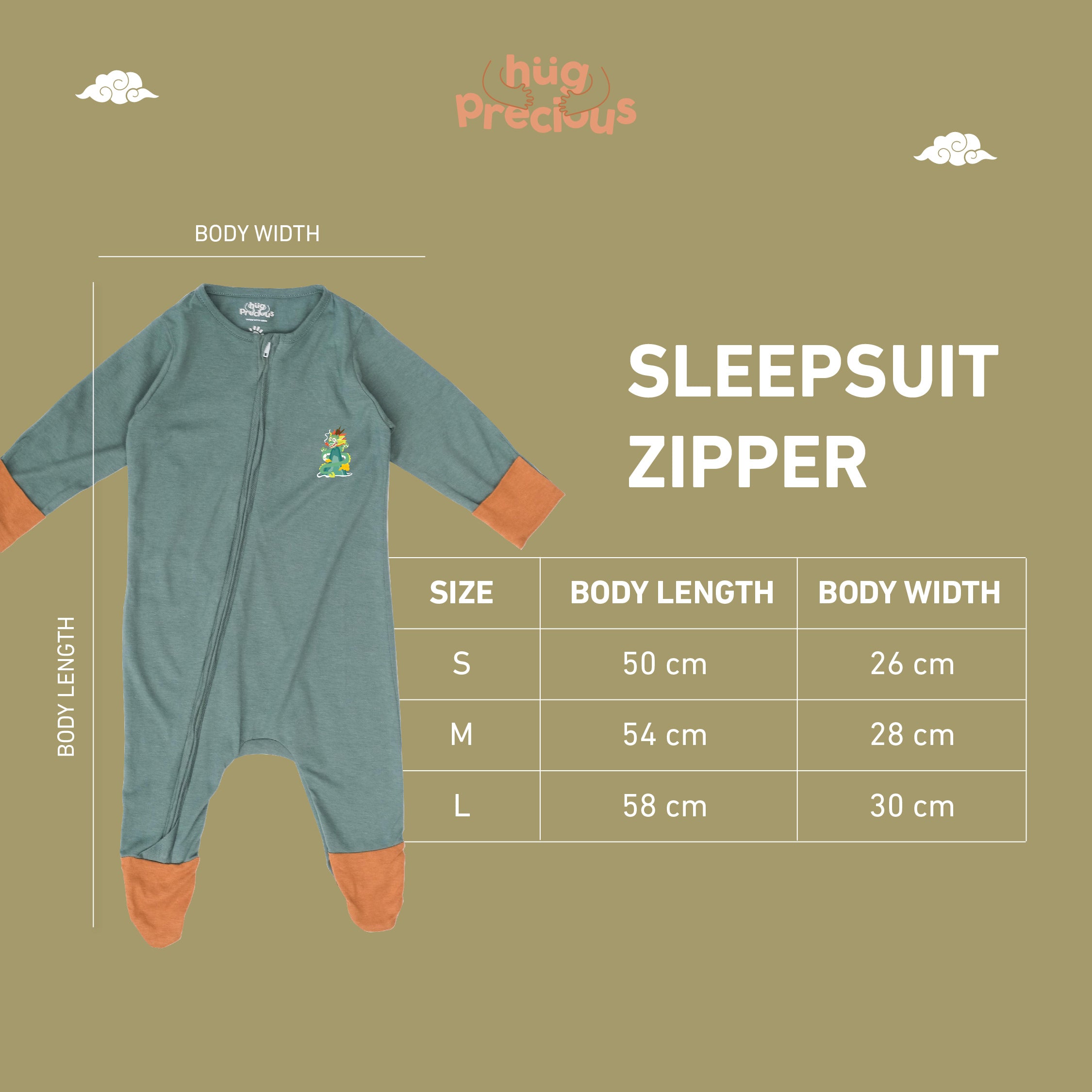 Sleepsuit Zipper LUSHEN Bamboo