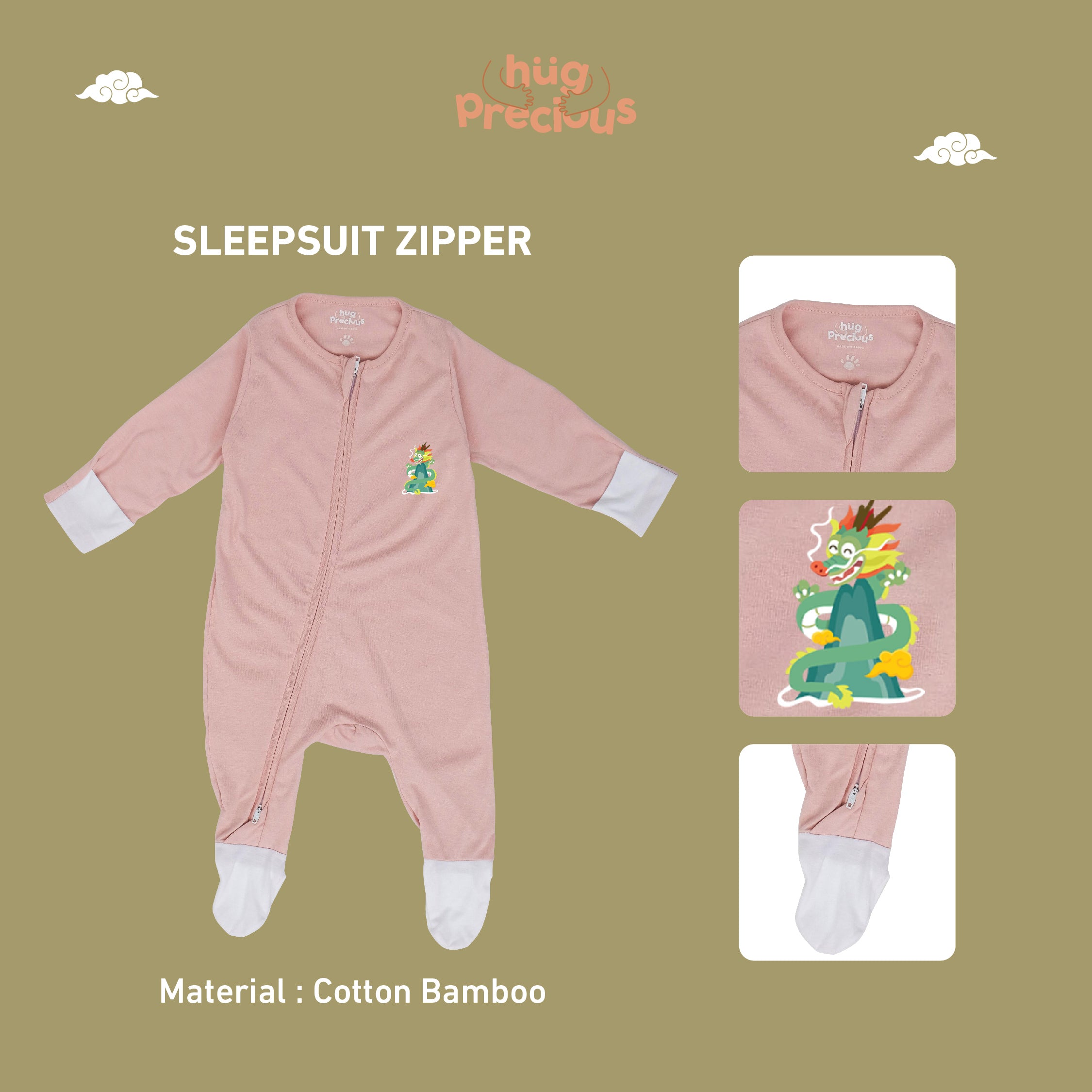 Sleepsuit Zipper LUSHEN Bamboo