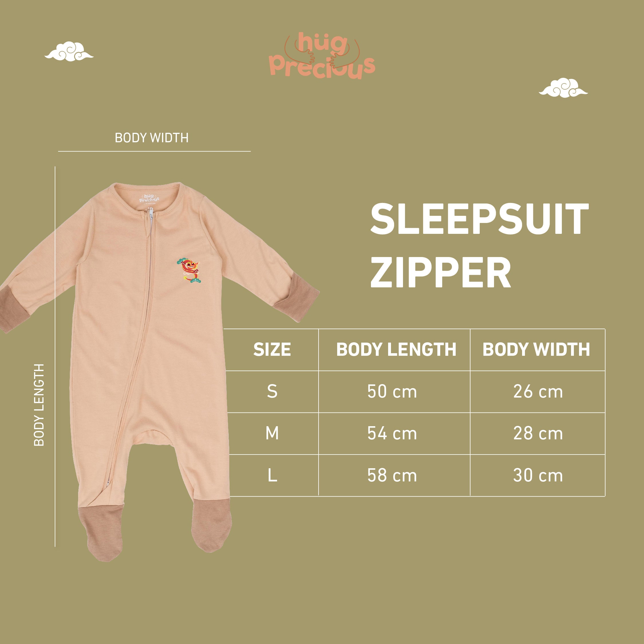 Sleepsuit Zipper FULONG Bamboo