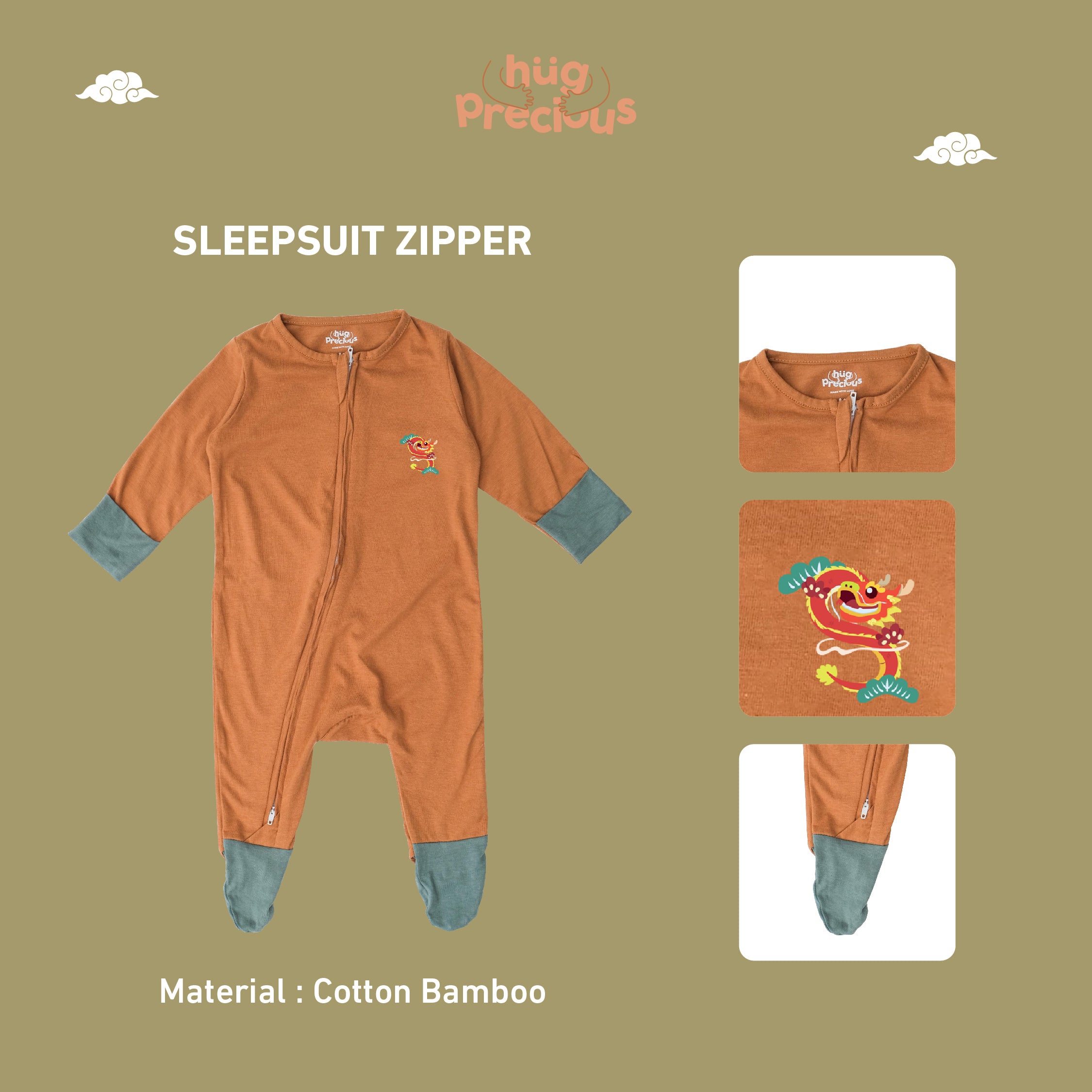 Sleepsuit Zipper FULONG Bamboo