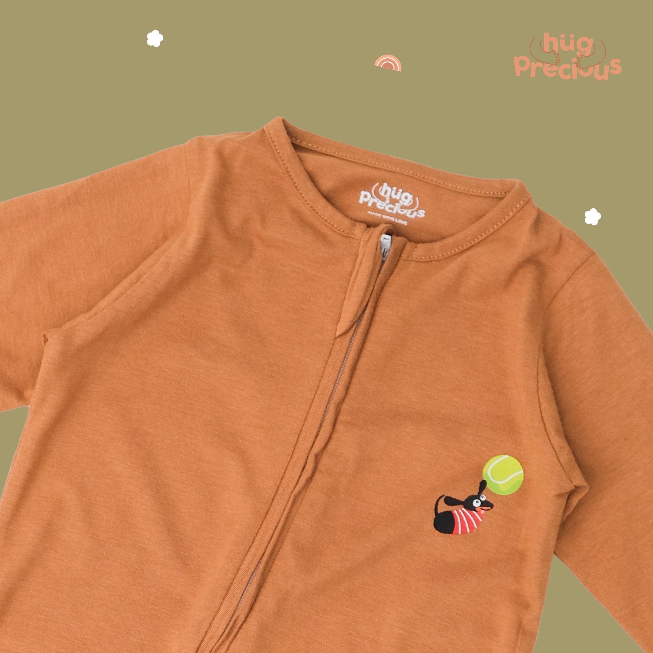 Sleepsuit Zipper PENNY THE TECKLE Bamboo