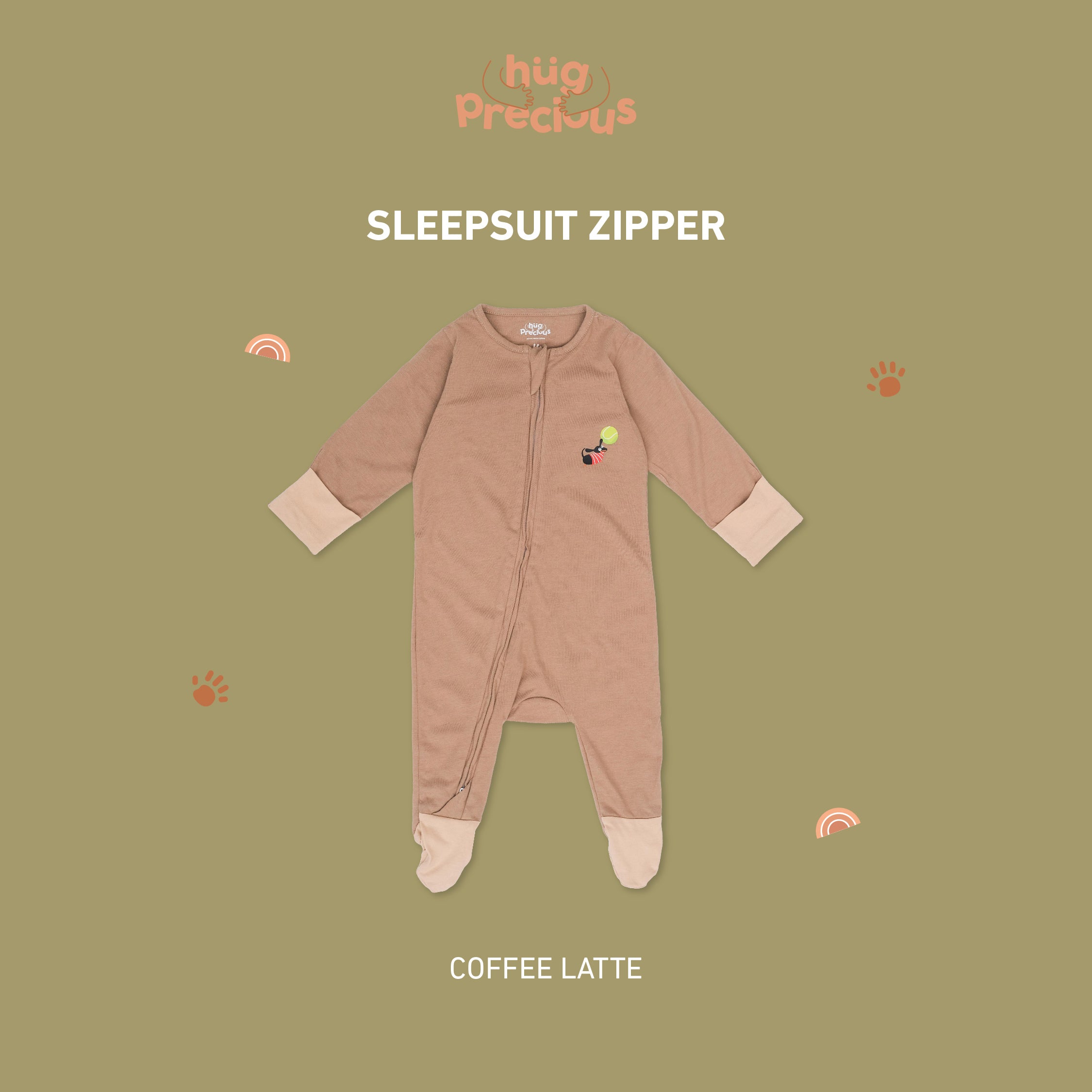 Sleepsuit Zipper PENNY THE TECKLE Bamboo