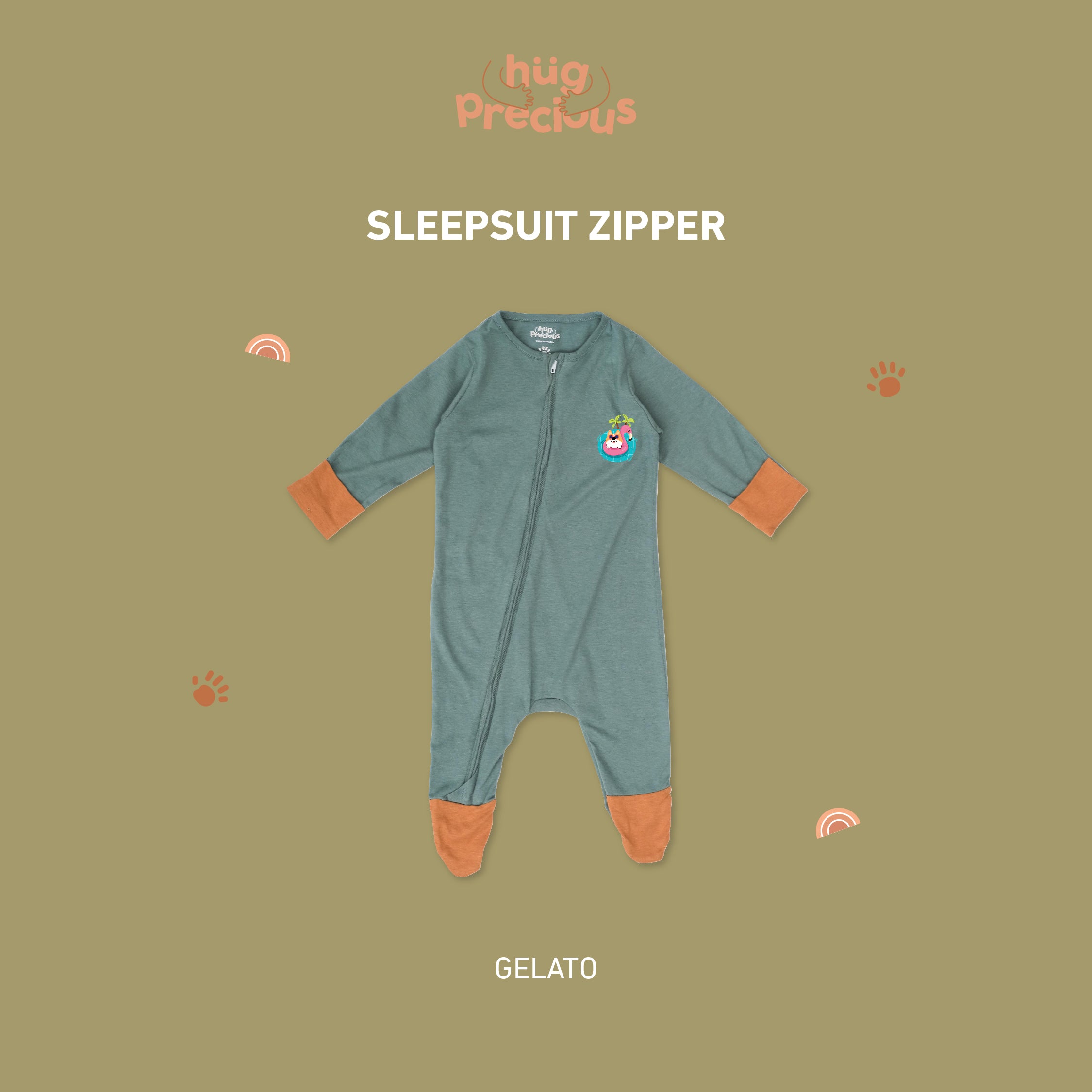 Sleepsuit Zipper SUMMER DOGGO Bamboo