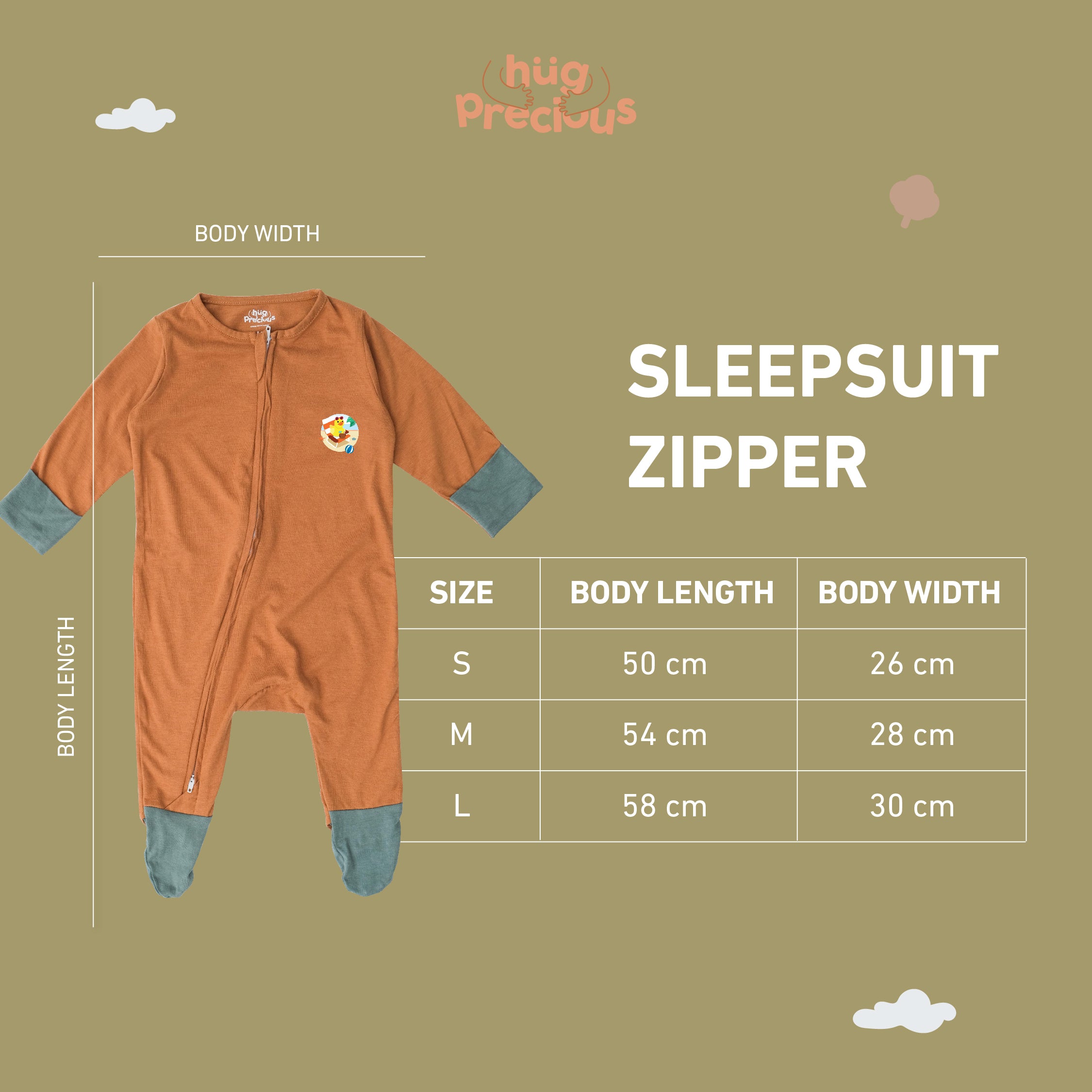 Sleepsuit Zipper SUMMER DUCK Bamboo