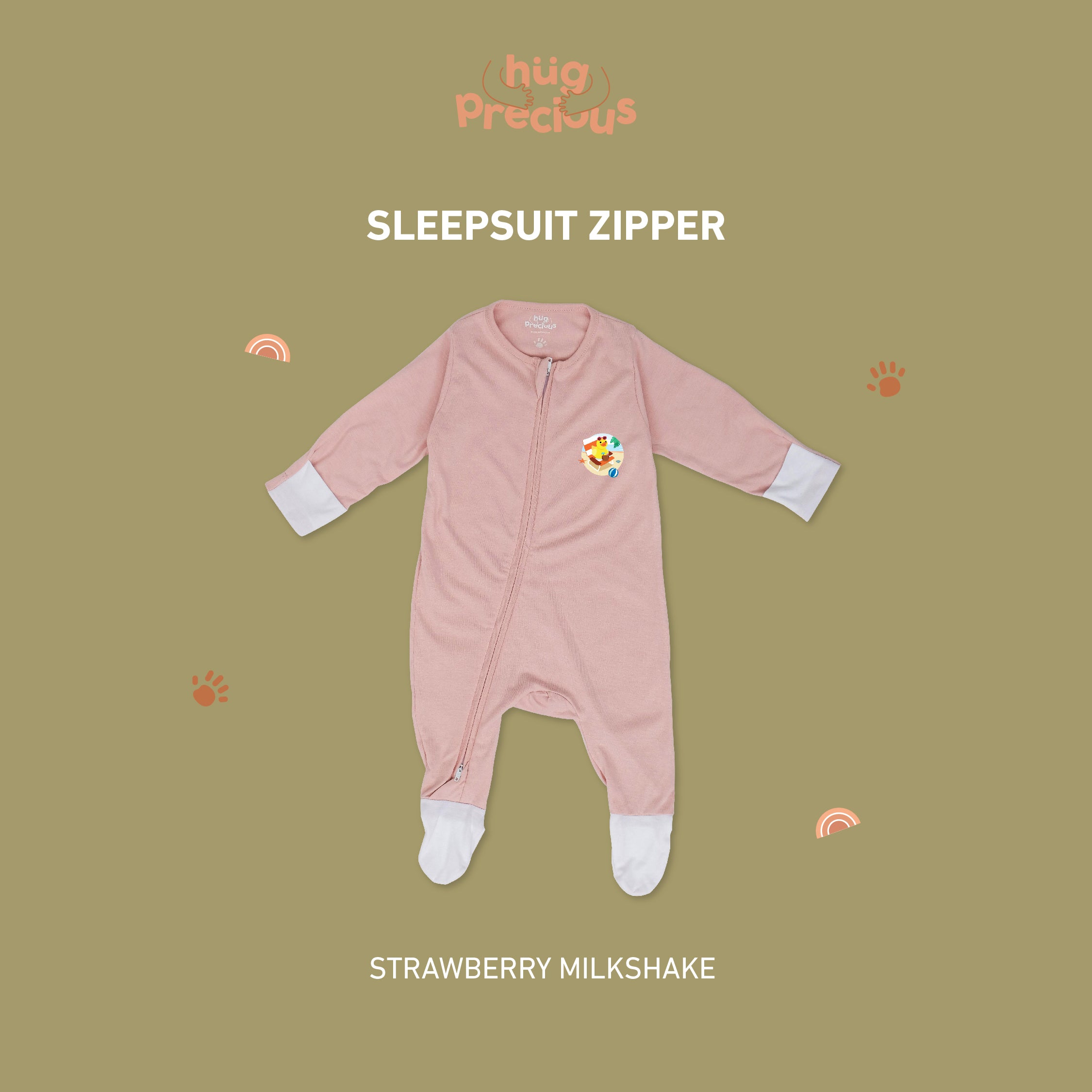 Sleepsuit Zipper SUMMER DUCK Bamboo