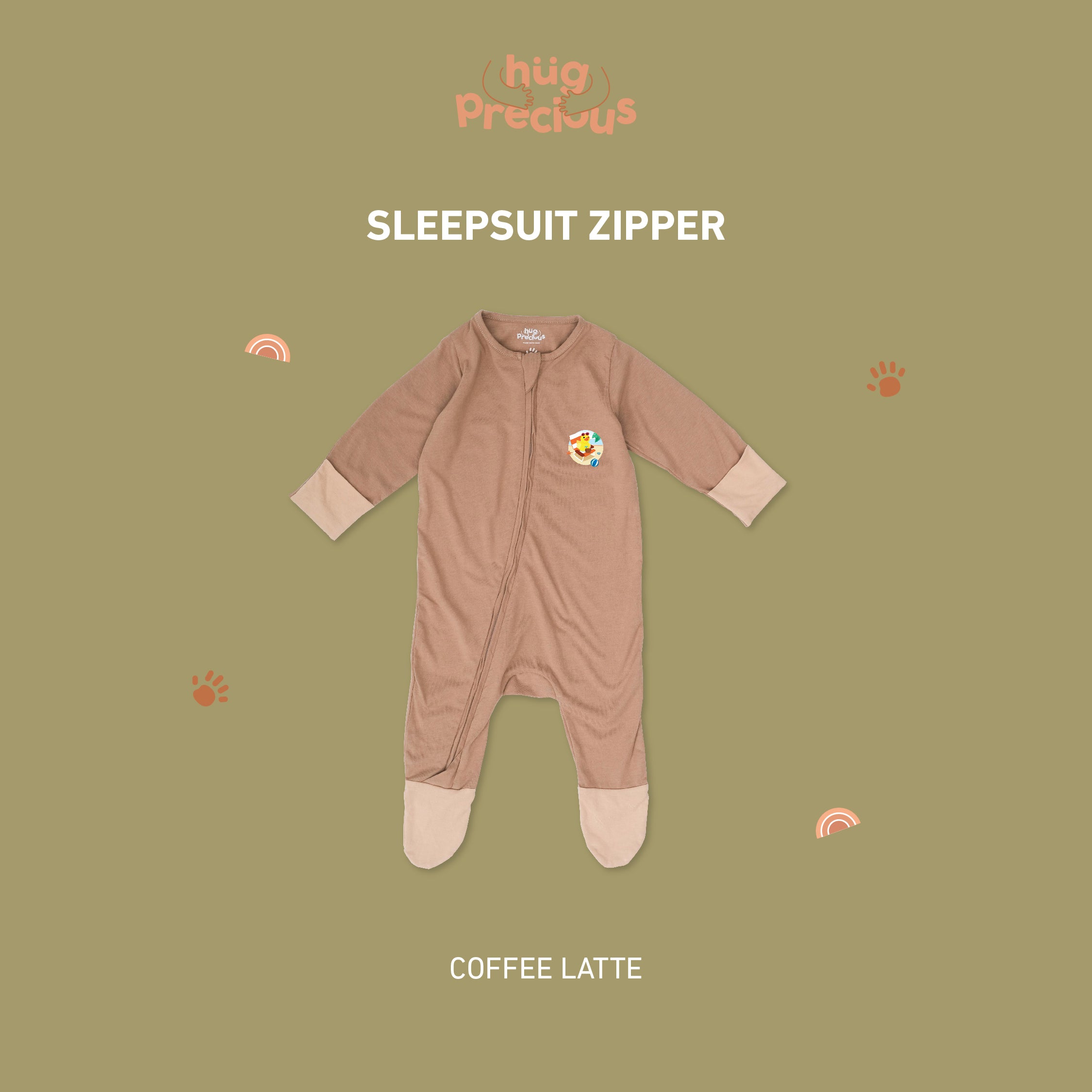 Sleepsuit Zipper SUMMER DUCK Bamboo