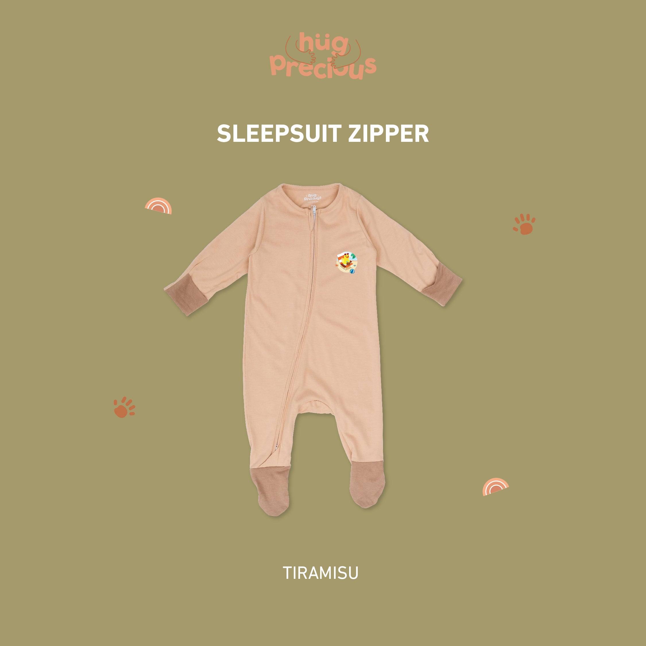 Sleepsuit Zipper SUMMER DUCK Bamboo