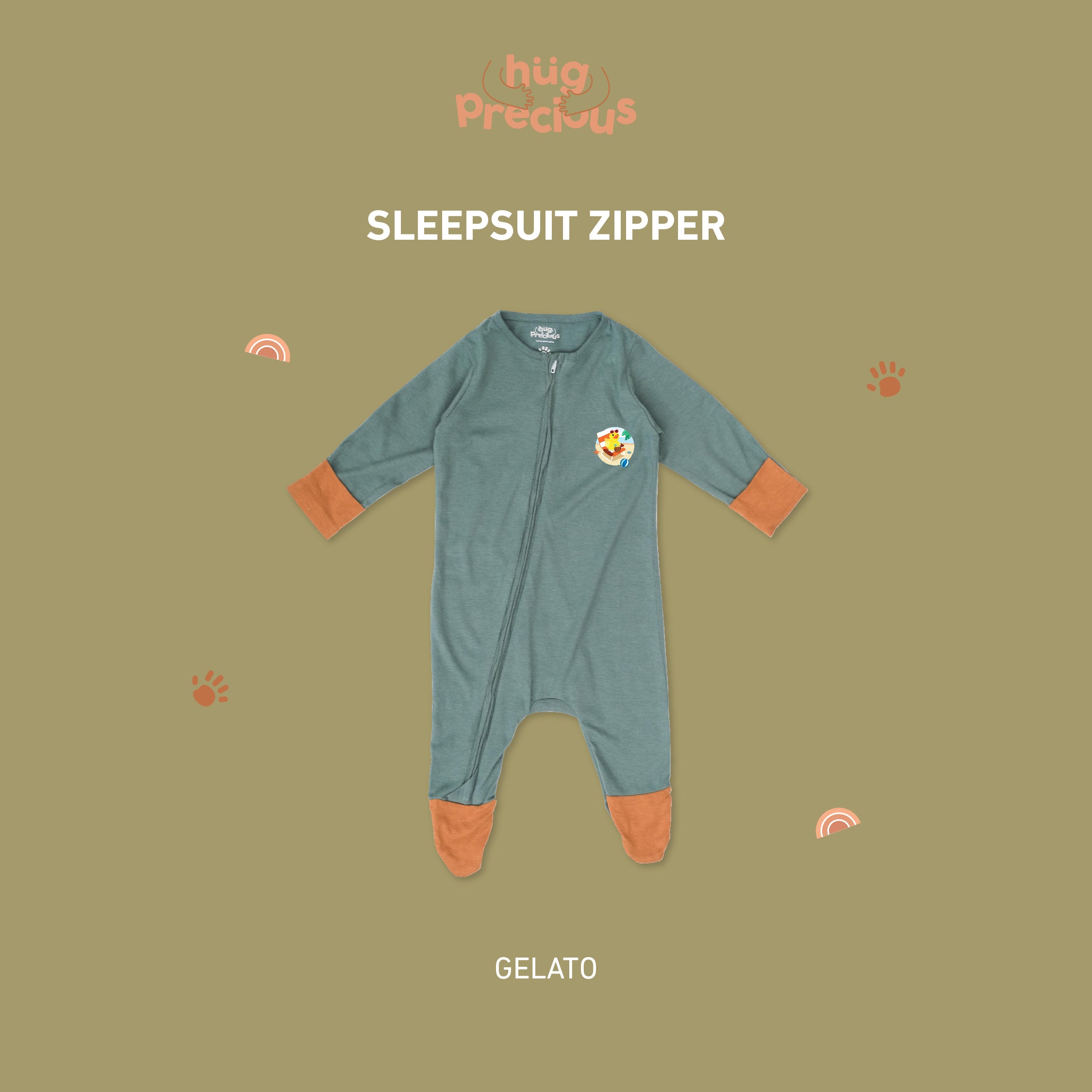 Sleepsuit Zipper SUMMER DUCK Bamboo