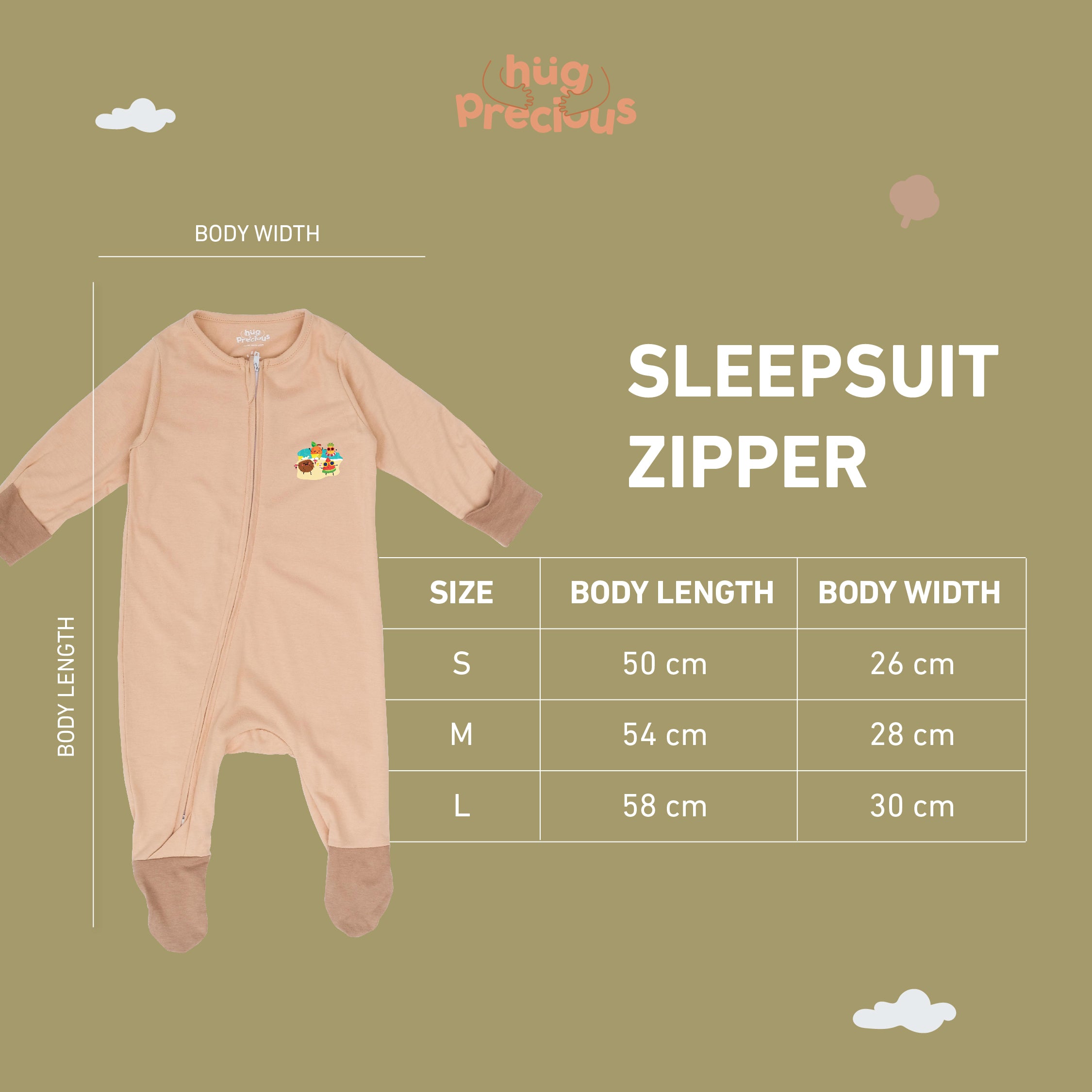 Sleepsuit Zipper SUMMER FRUITS Bamboo