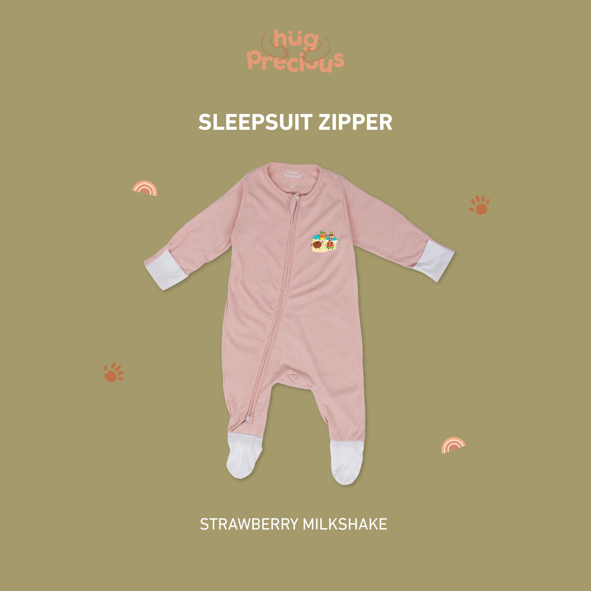 Sleepsuit Zipper SUMMER FRUITS Bamboo