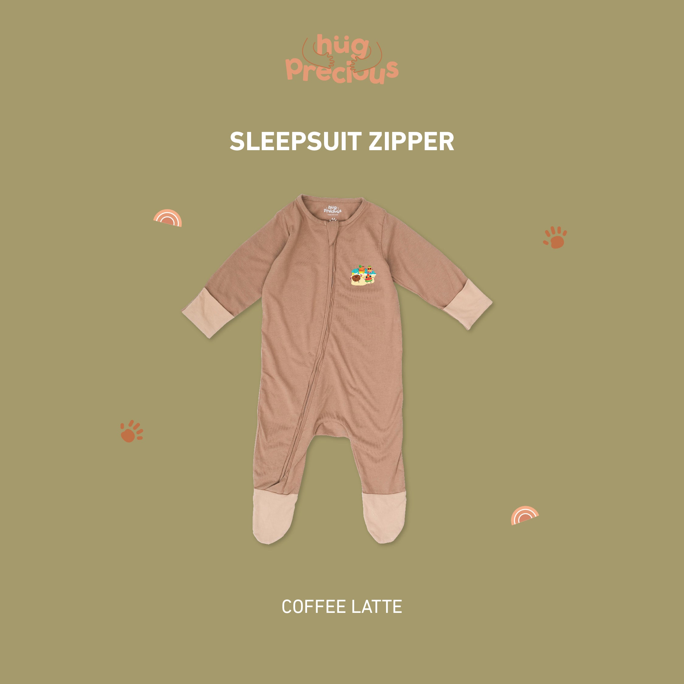 Sleepsuit Zipper SUMMER FRUITS Bamboo