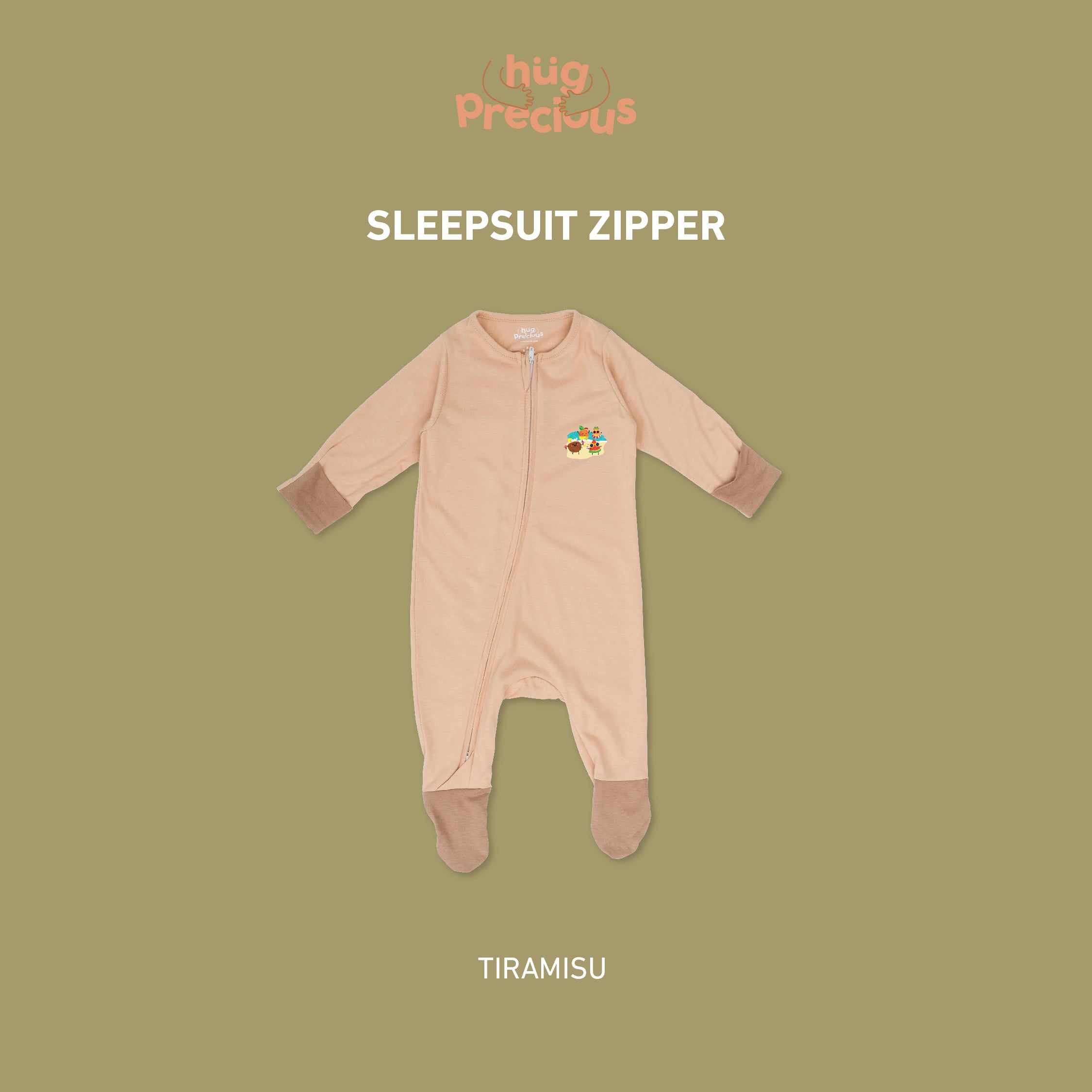 Sleepsuit Zipper SUMMER FRUITS Bamboo