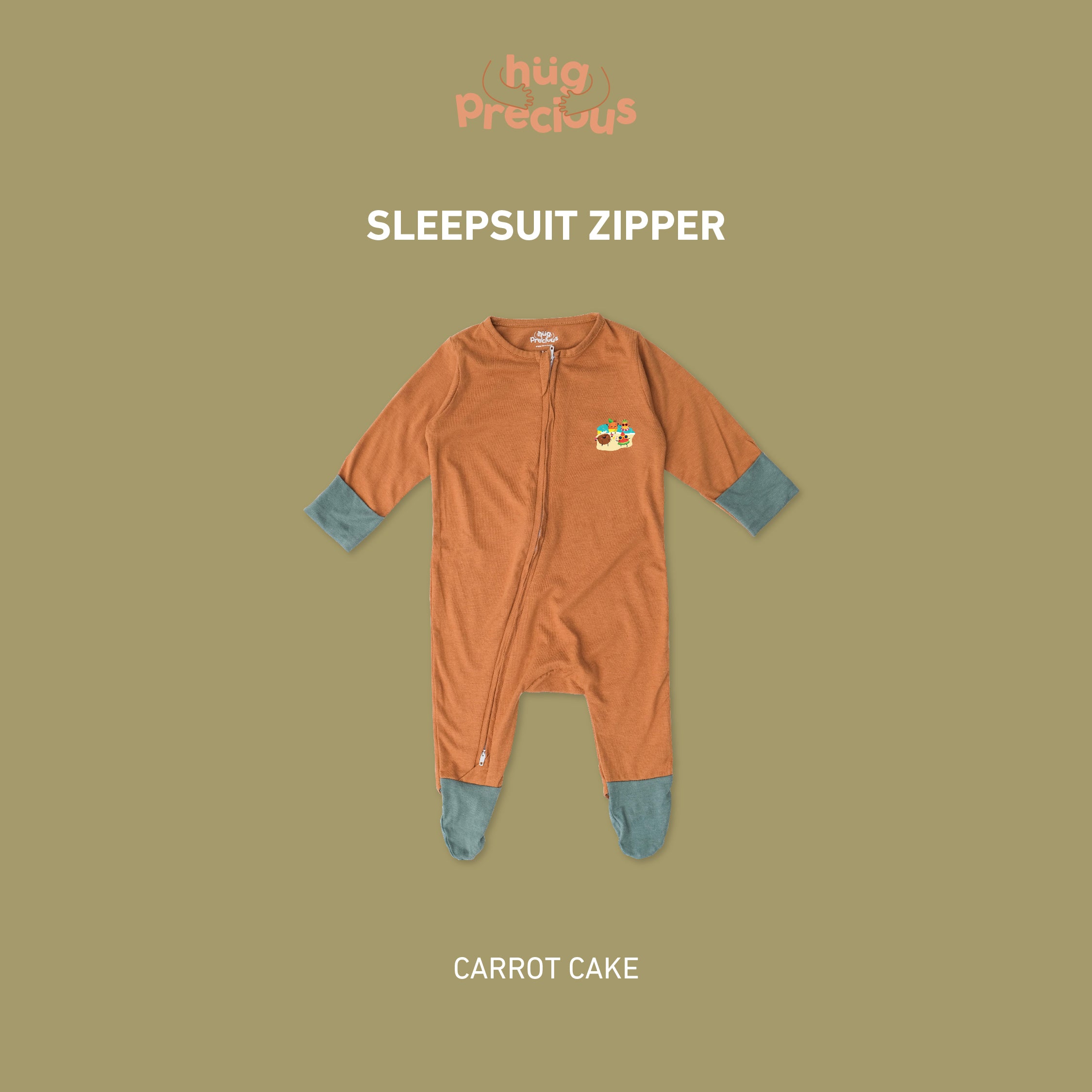 Sleepsuit Zipper SUMMER FRUITS Bamboo