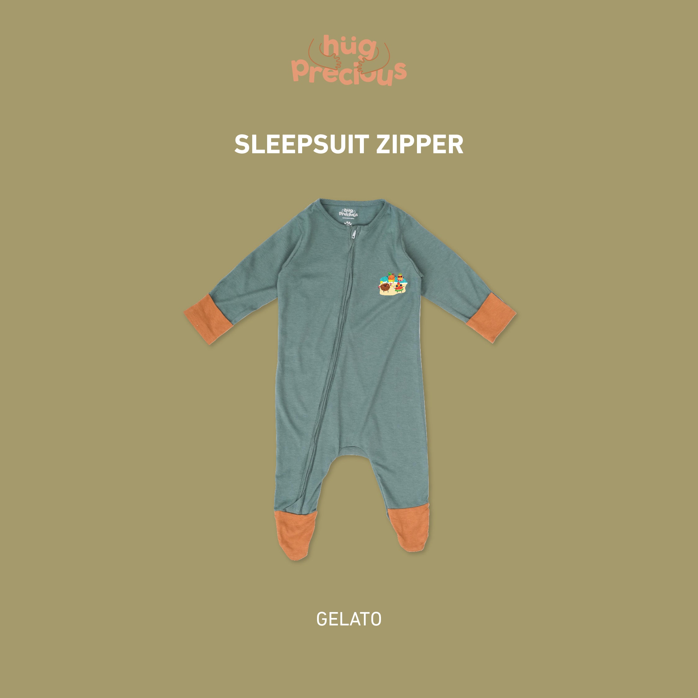 Sleepsuit Zipper SUMMER FRUITS Bamboo