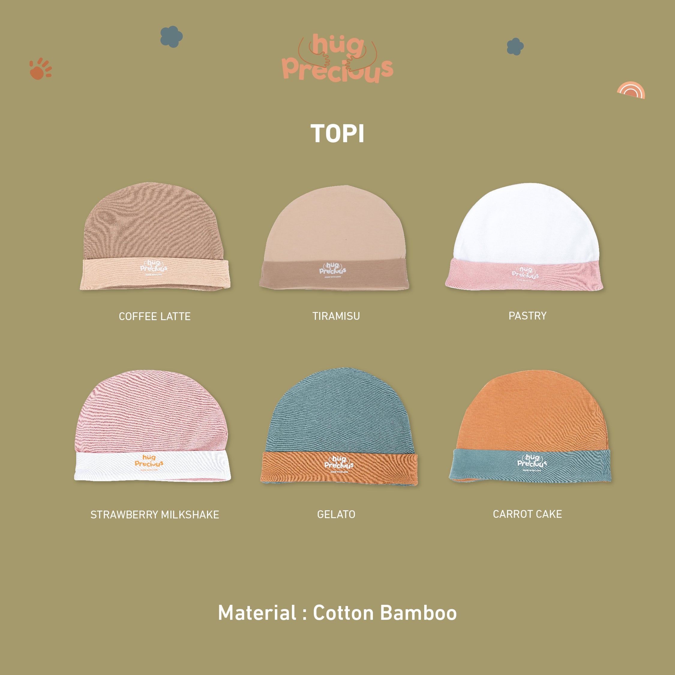 Topi Bayi Bamboo