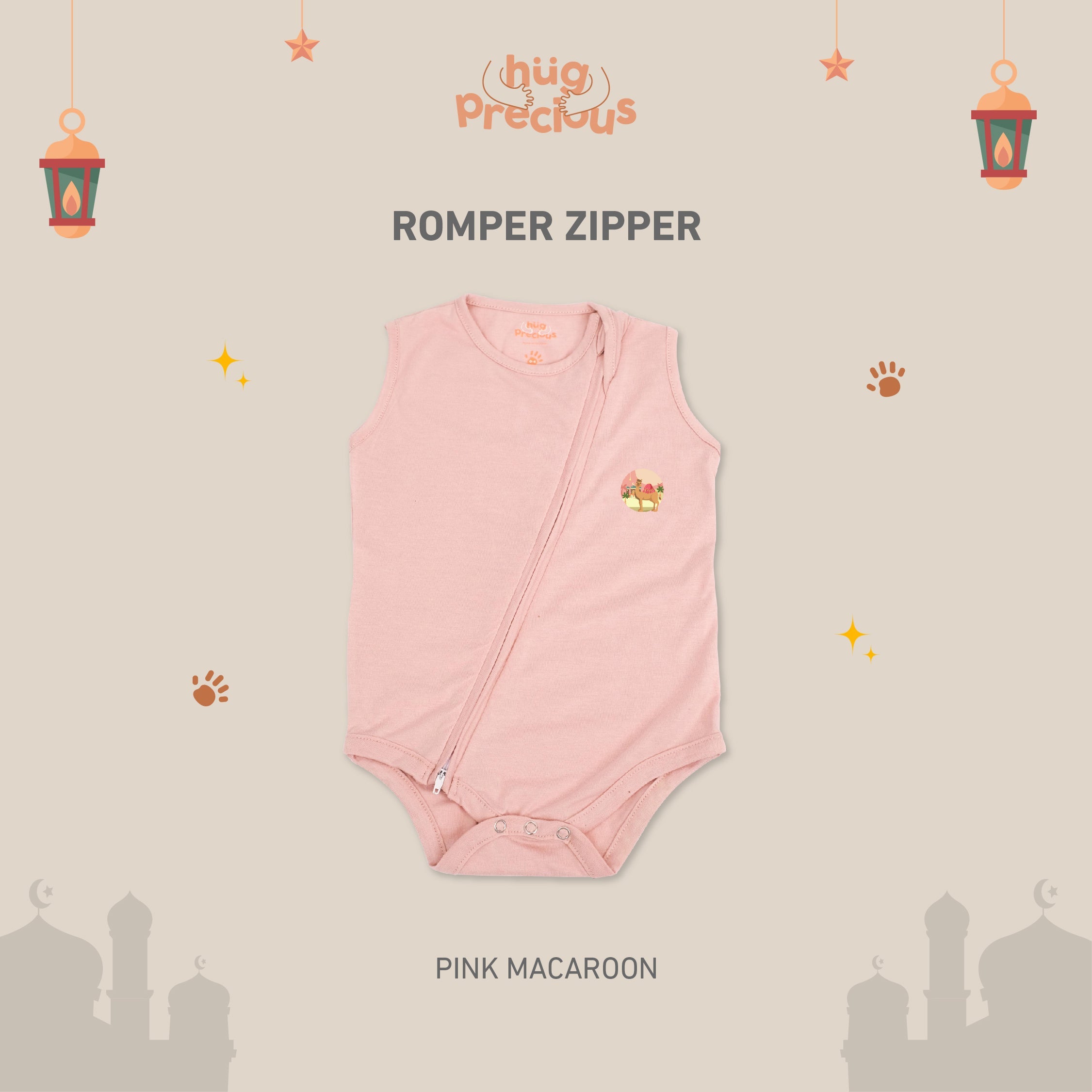 Romper Zipper SAHARA THE CAMEL Modal