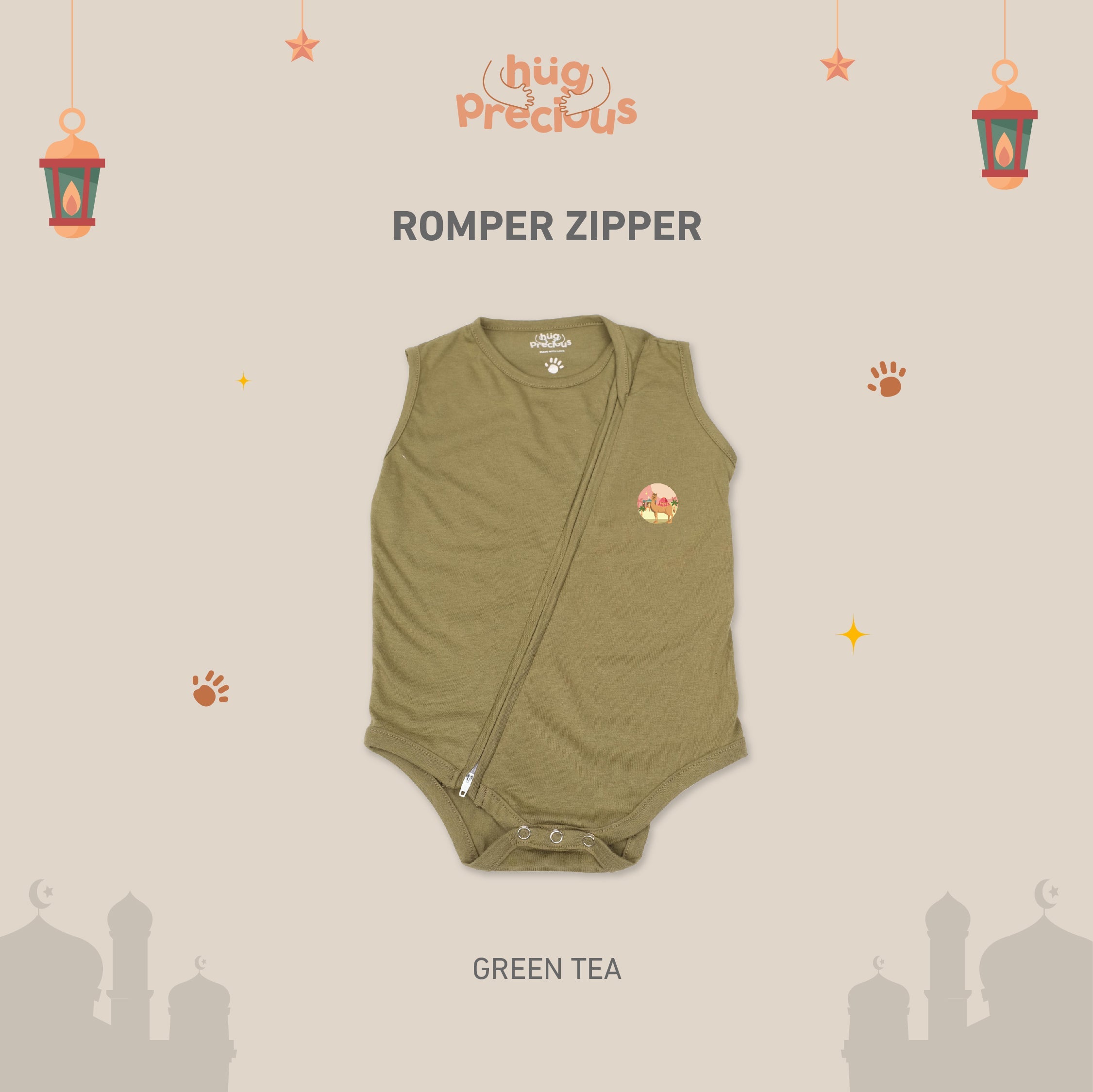 Romper Zipper SAHARA THE CAMEL Modal