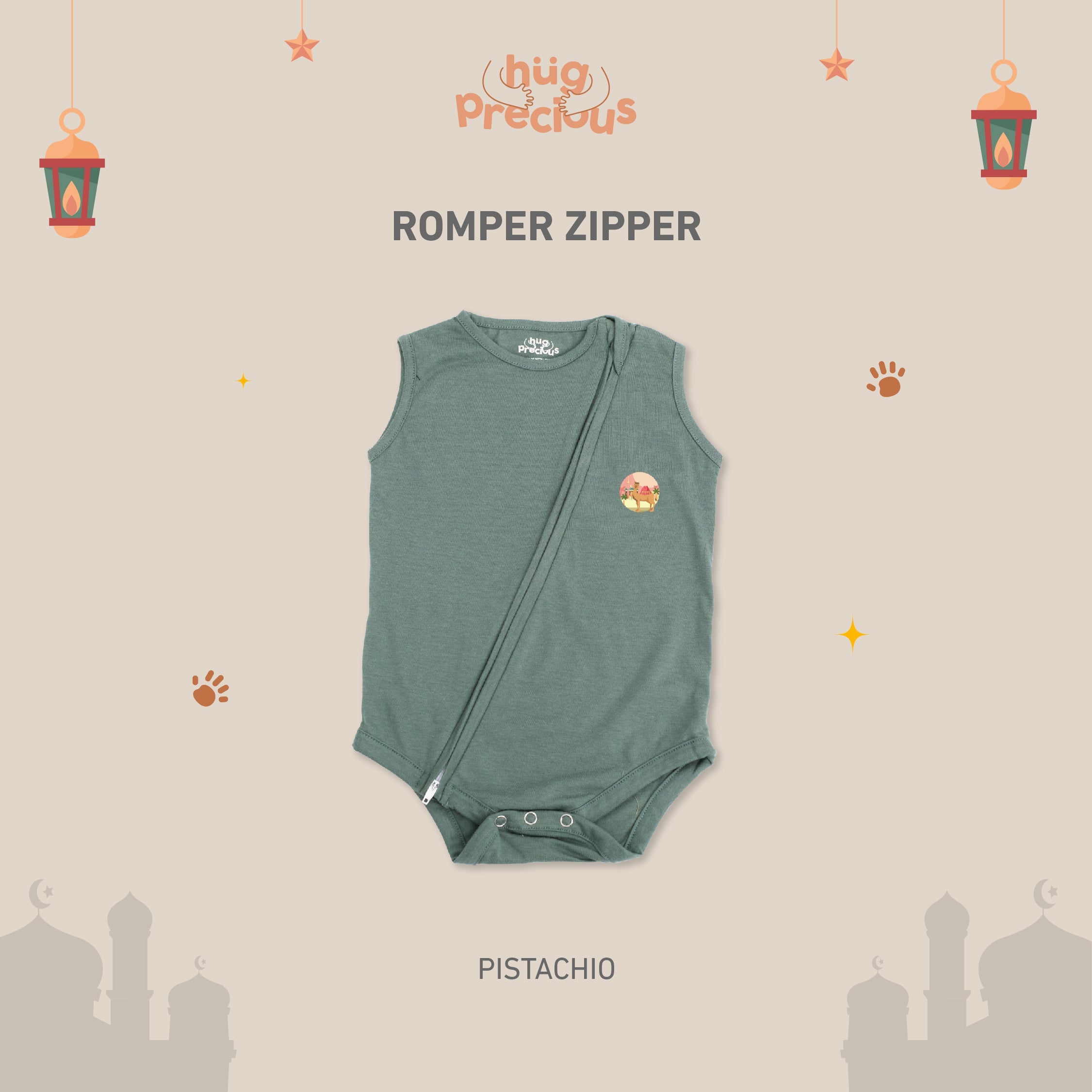 Romper Zipper SAHARA THE CAMEL Modal