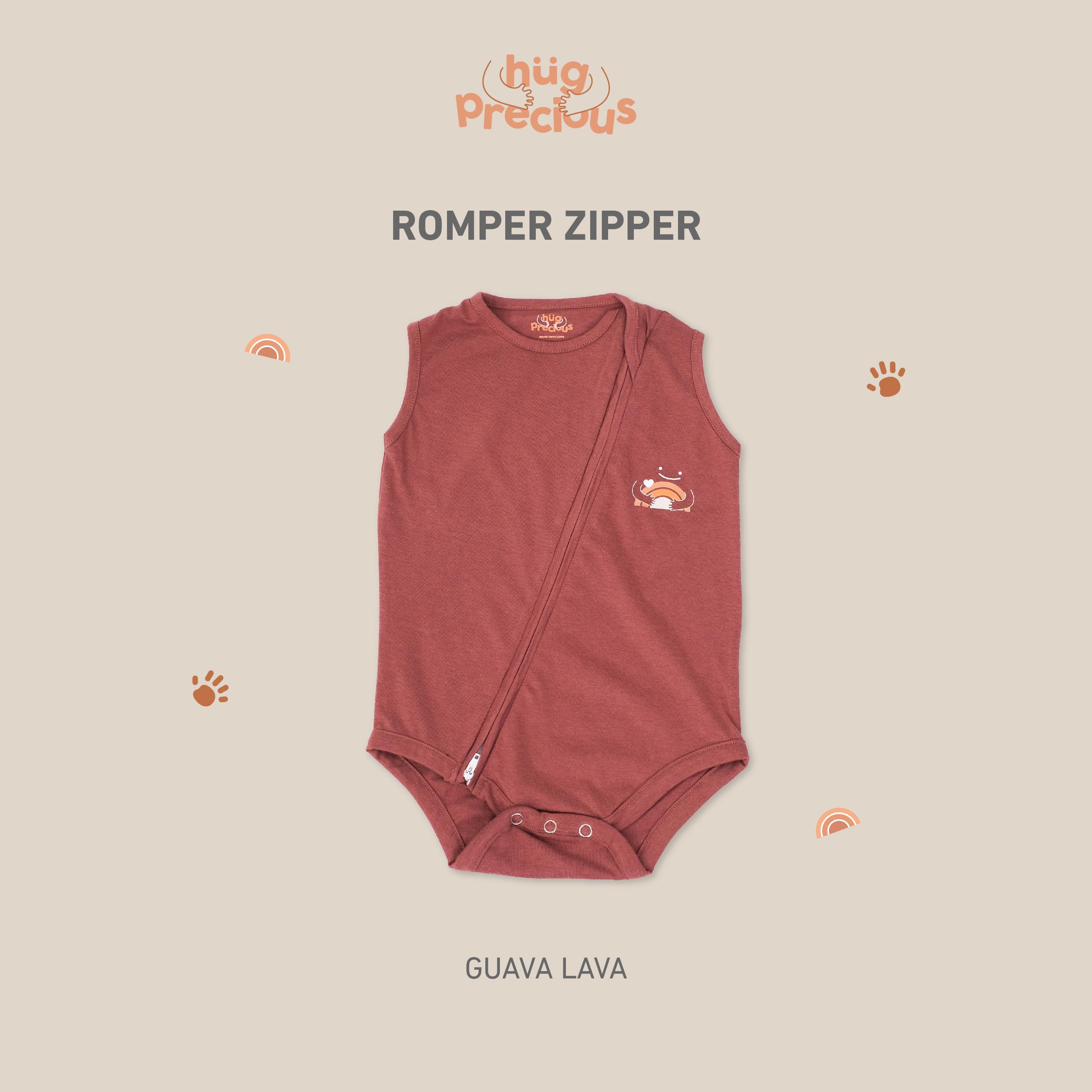 Romper Zipper CLOUD Modal