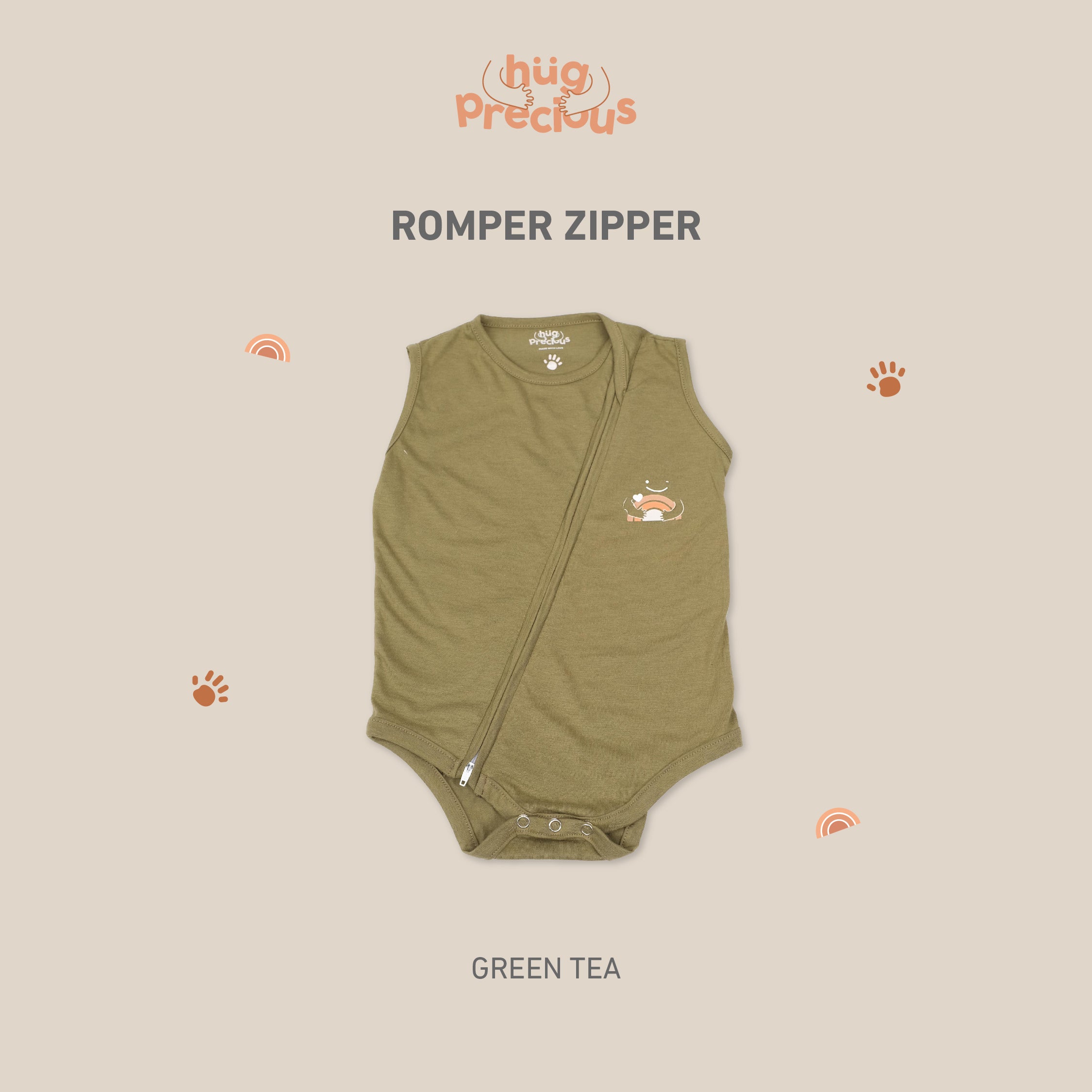 Romper Zipper CLOUD Modal