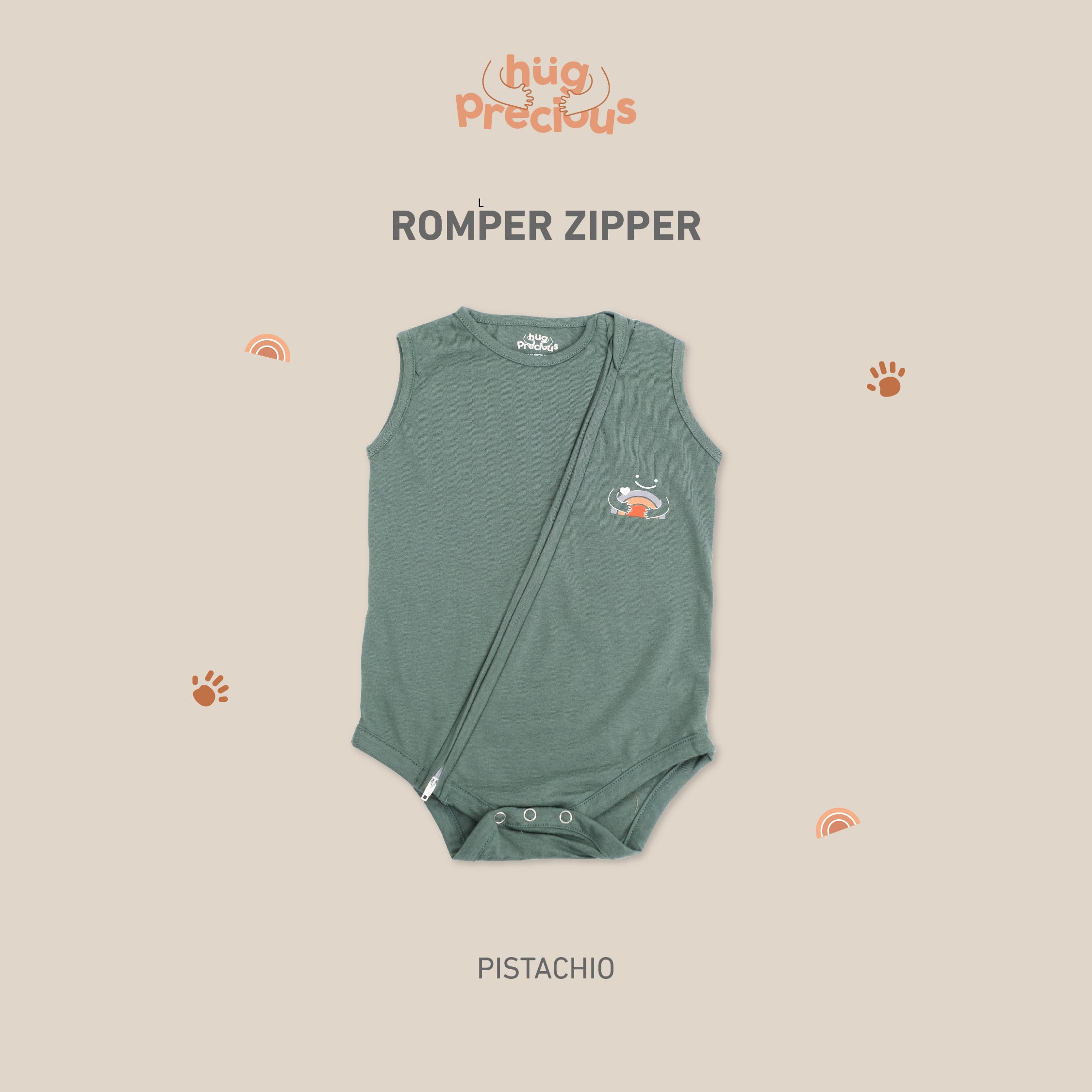 Romper Zipper CLOUD Modal