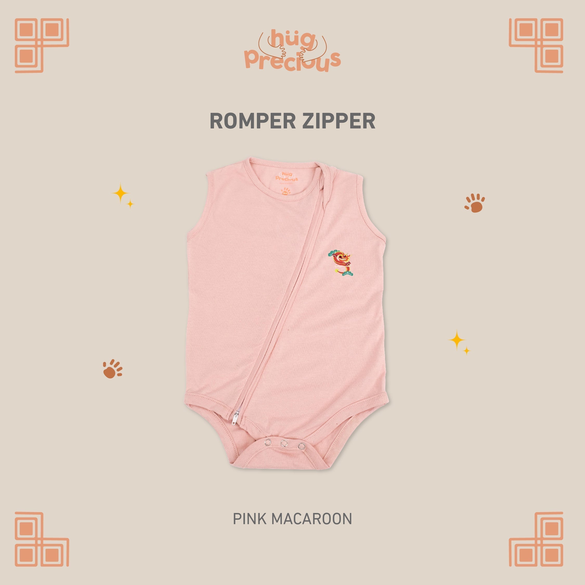 Romper Zipper FULONG Modal