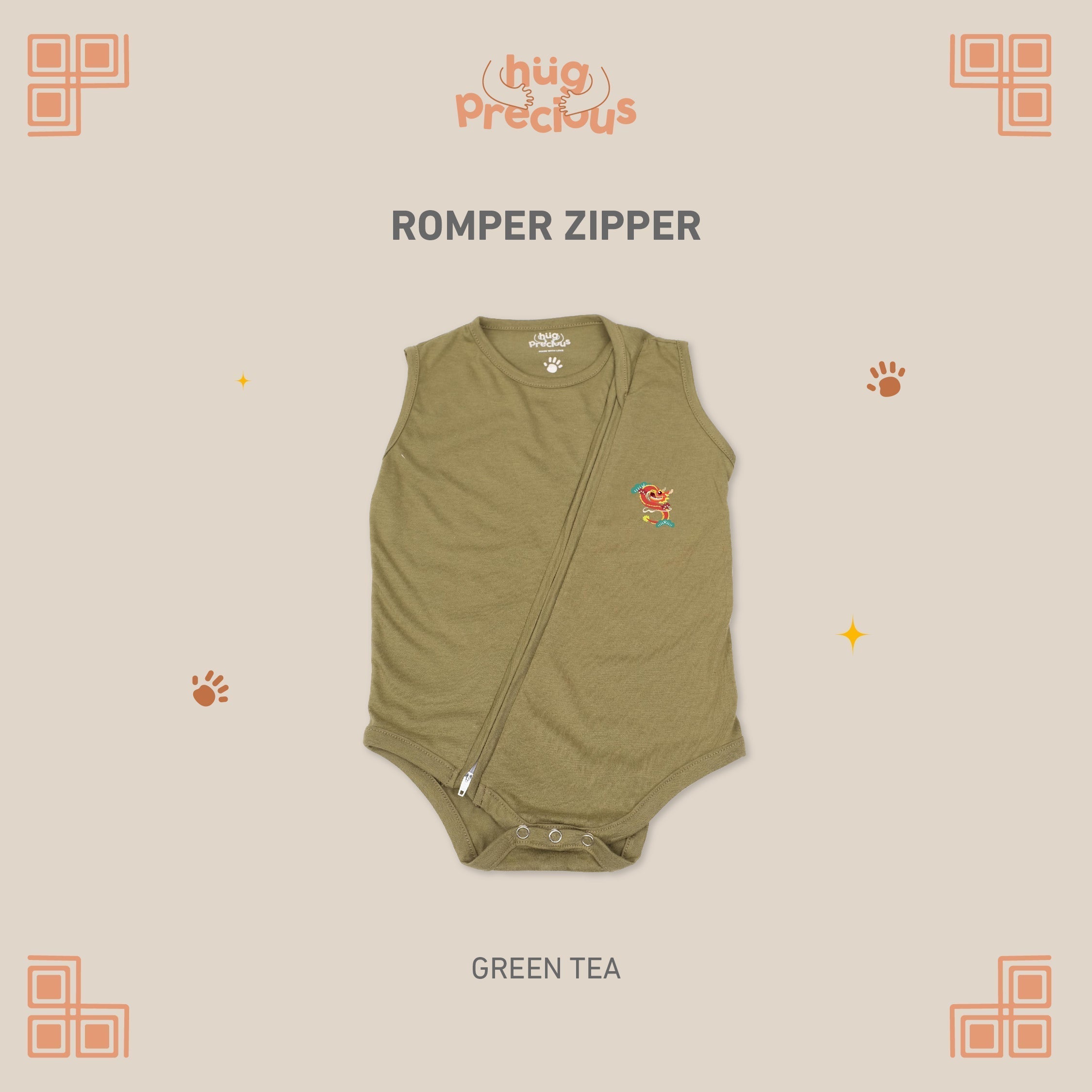 Romper Zipper FULONG Modal