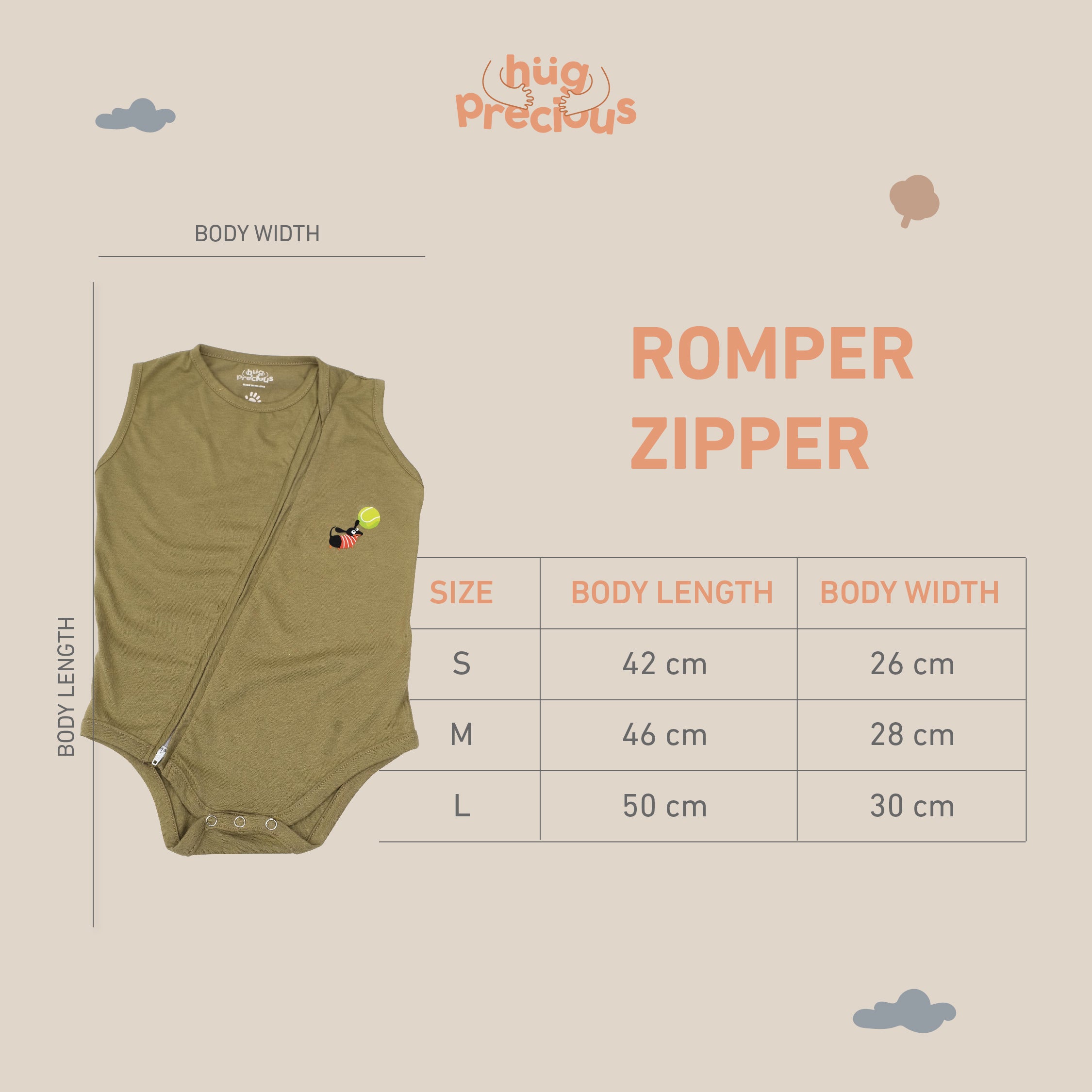 Romper Zipper PENNY THE TECKLE Modal