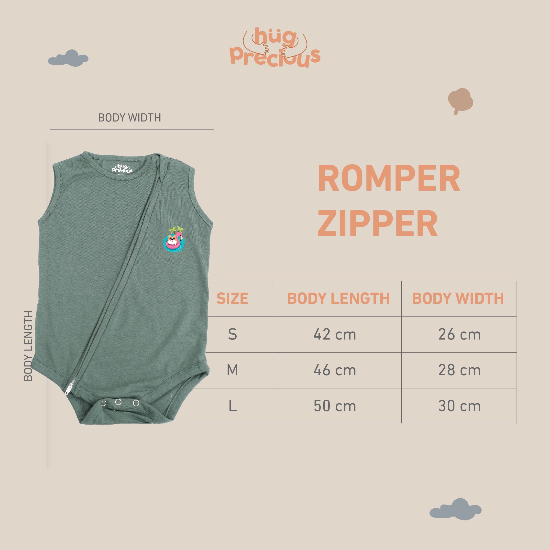 Romper Zipper SUMMER DOGGO Modal