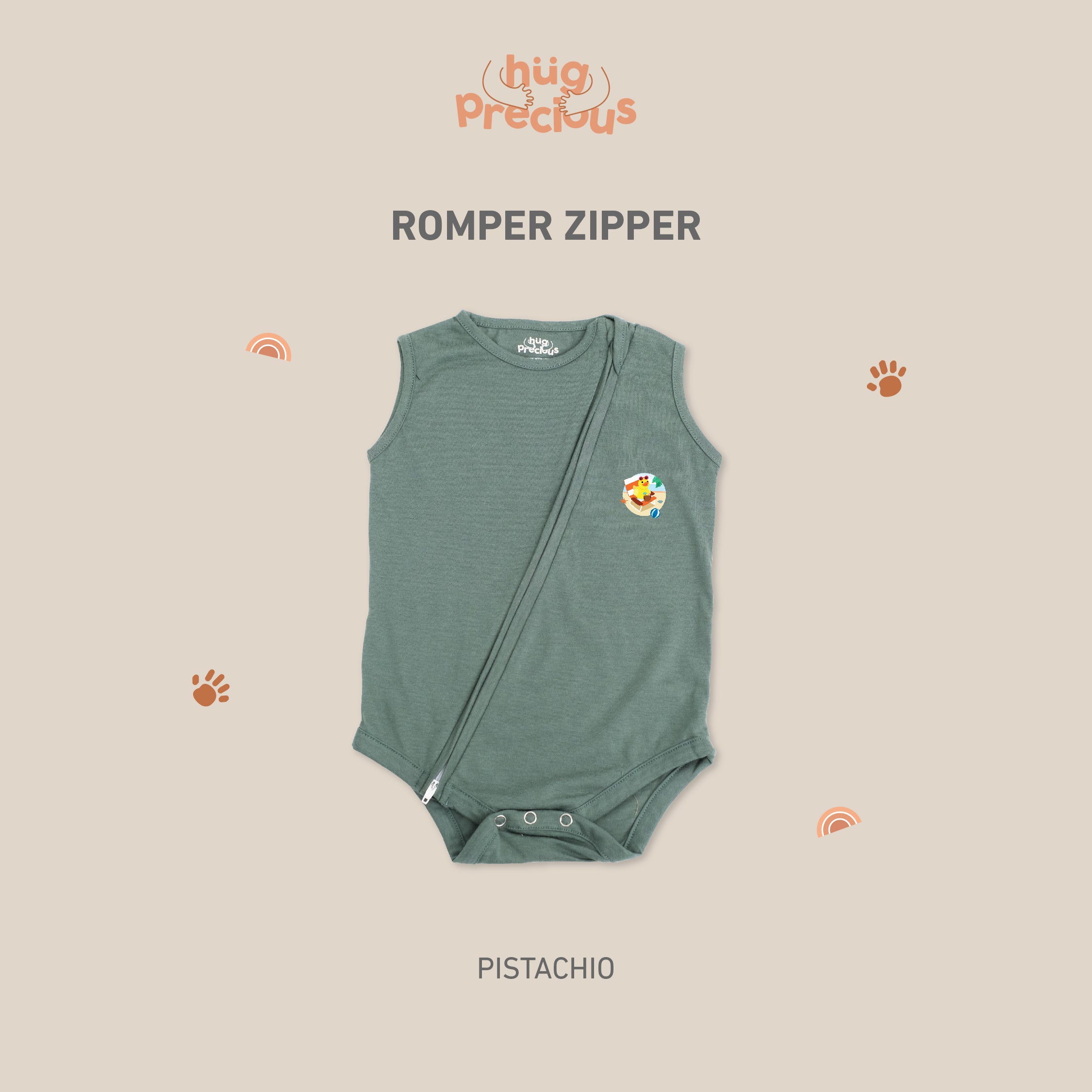 Romper Zipper SUMMER DUCK Modal