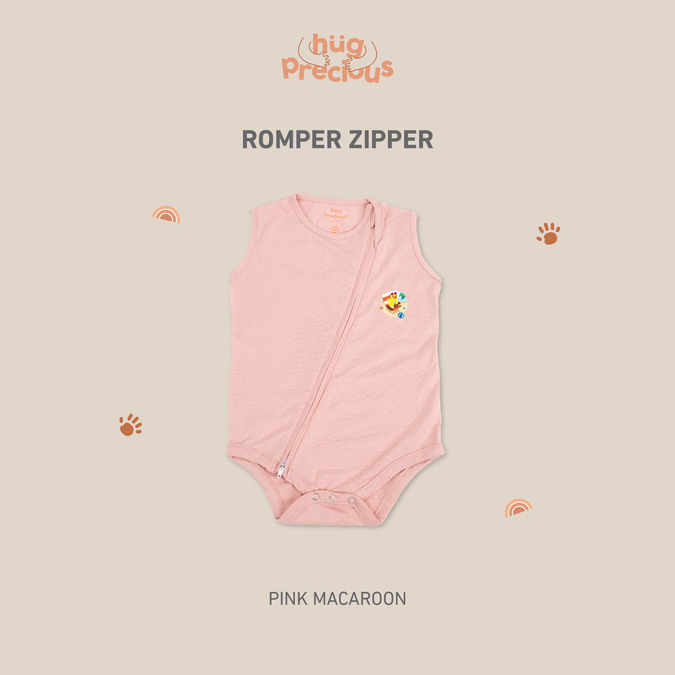 Romper Zipper SUMMER DUCK Modal