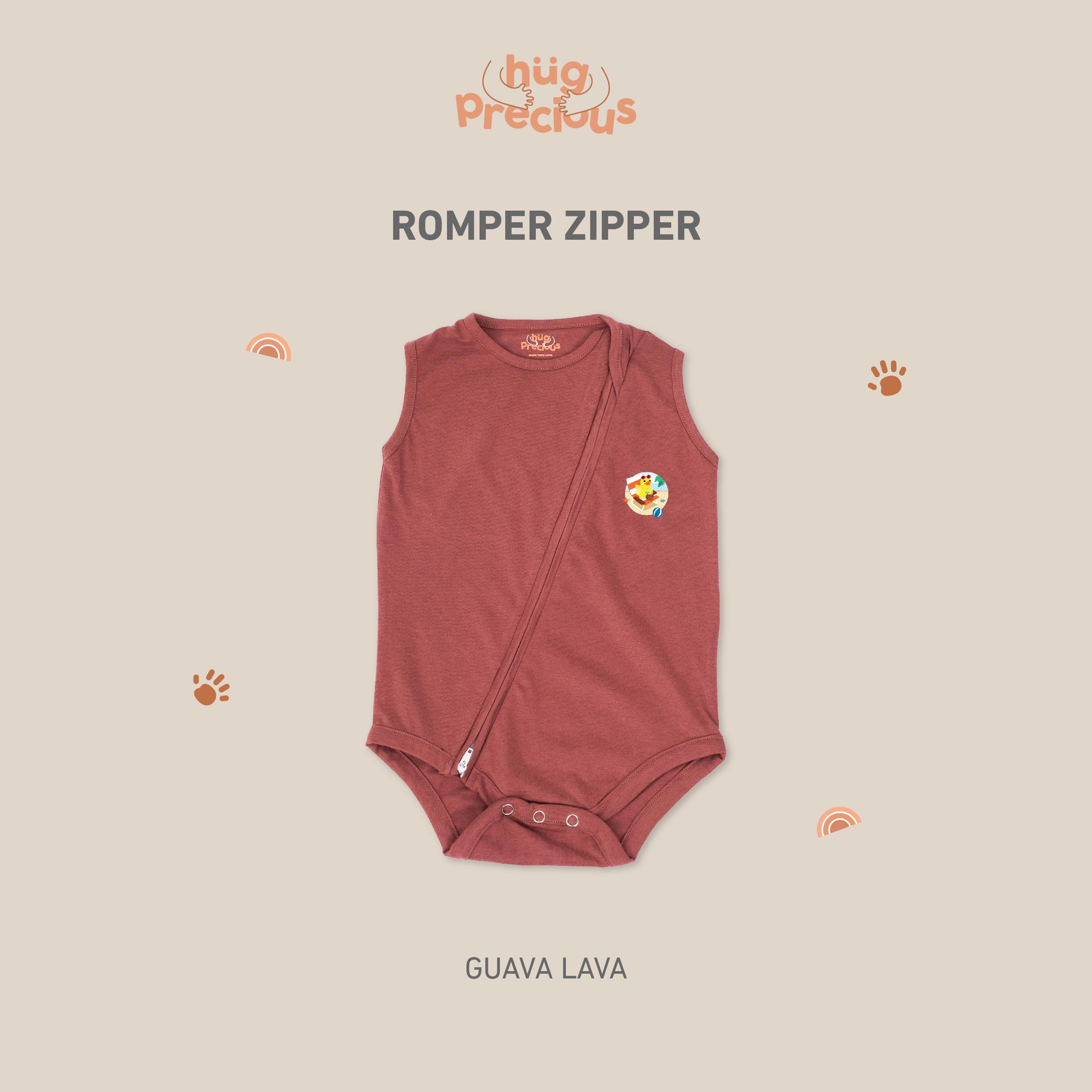 Romper Zipper SUMMER DUCK Modal