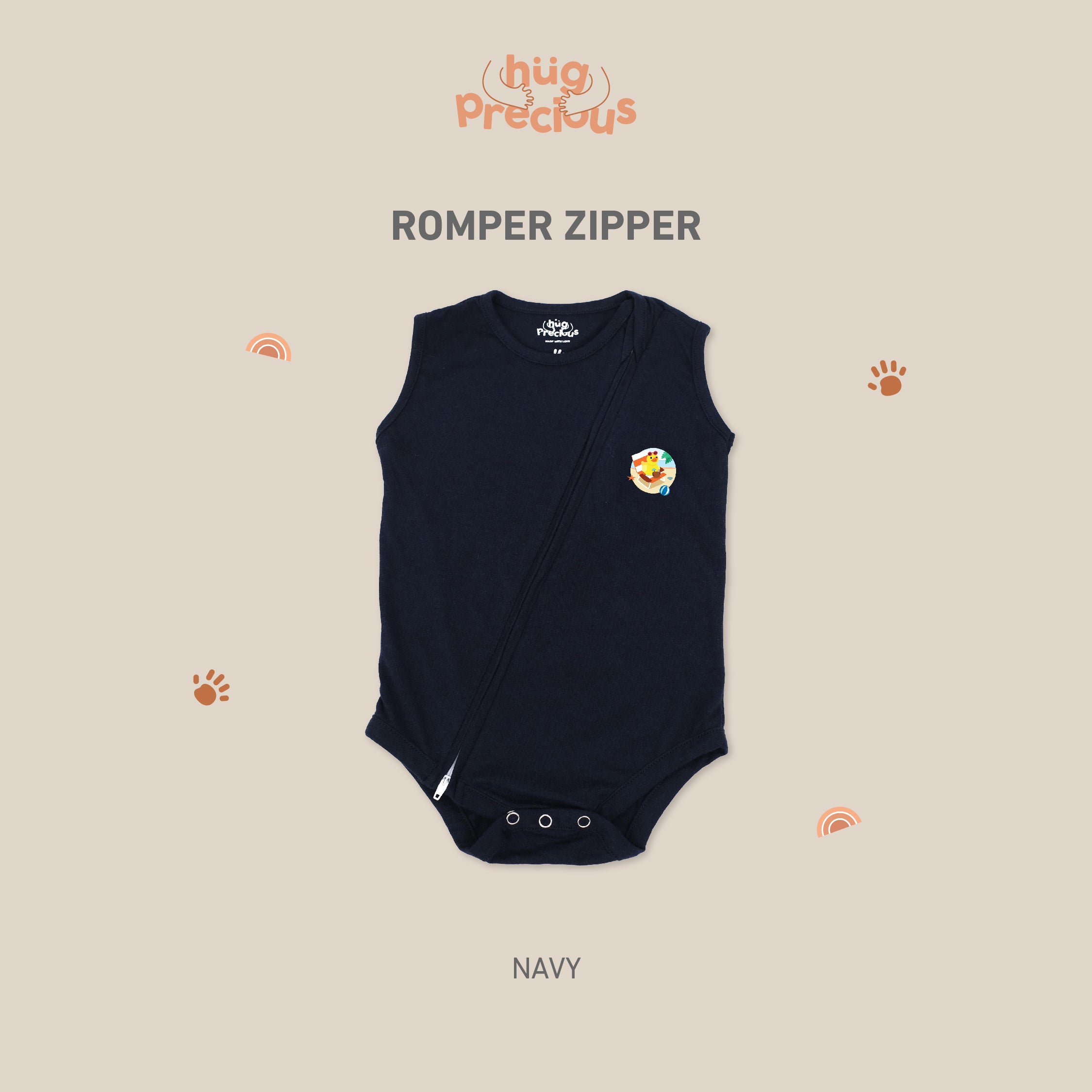 Romper Zipper SUMMER DUCK Modal