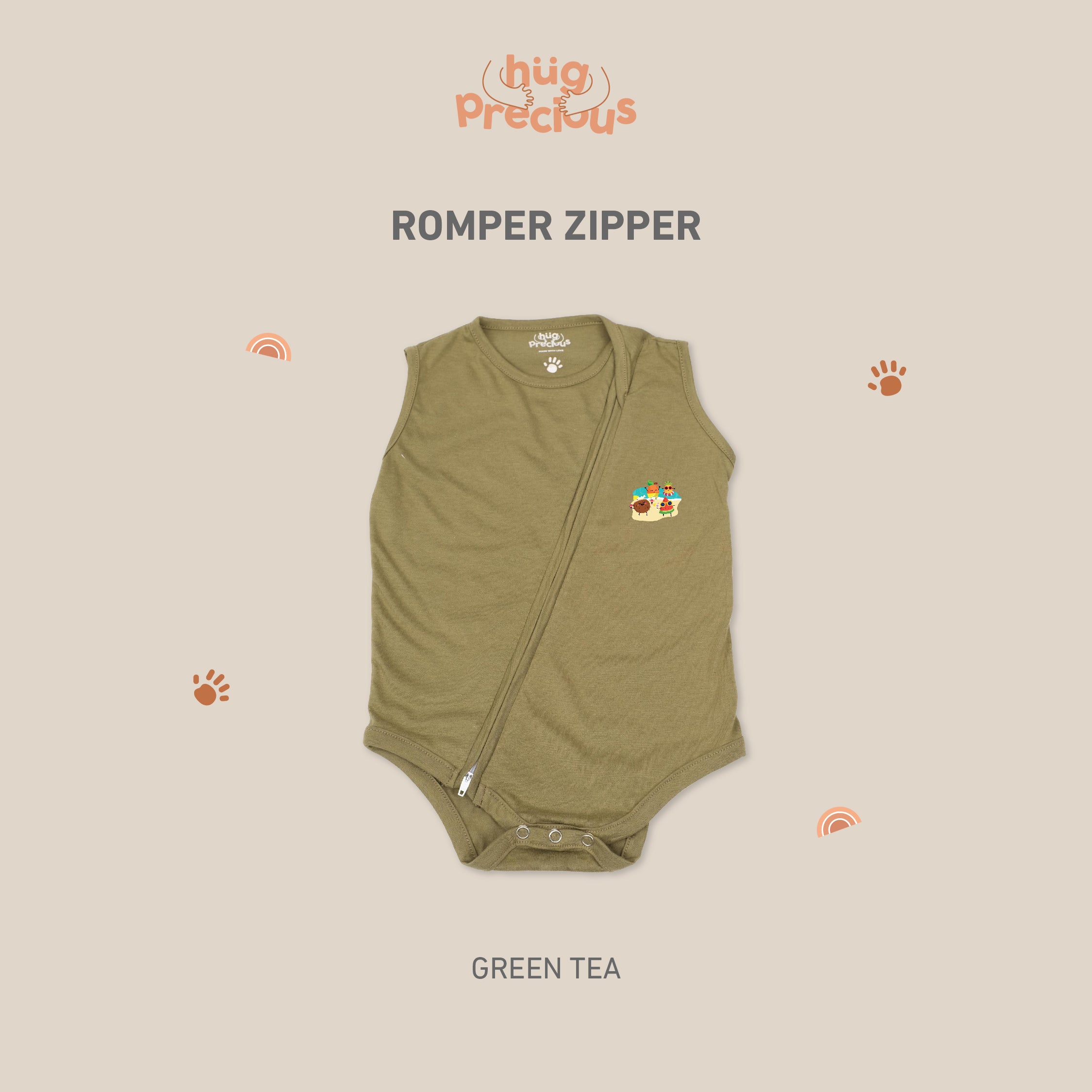 Romper Zipper SUMMER FRUITS Modal