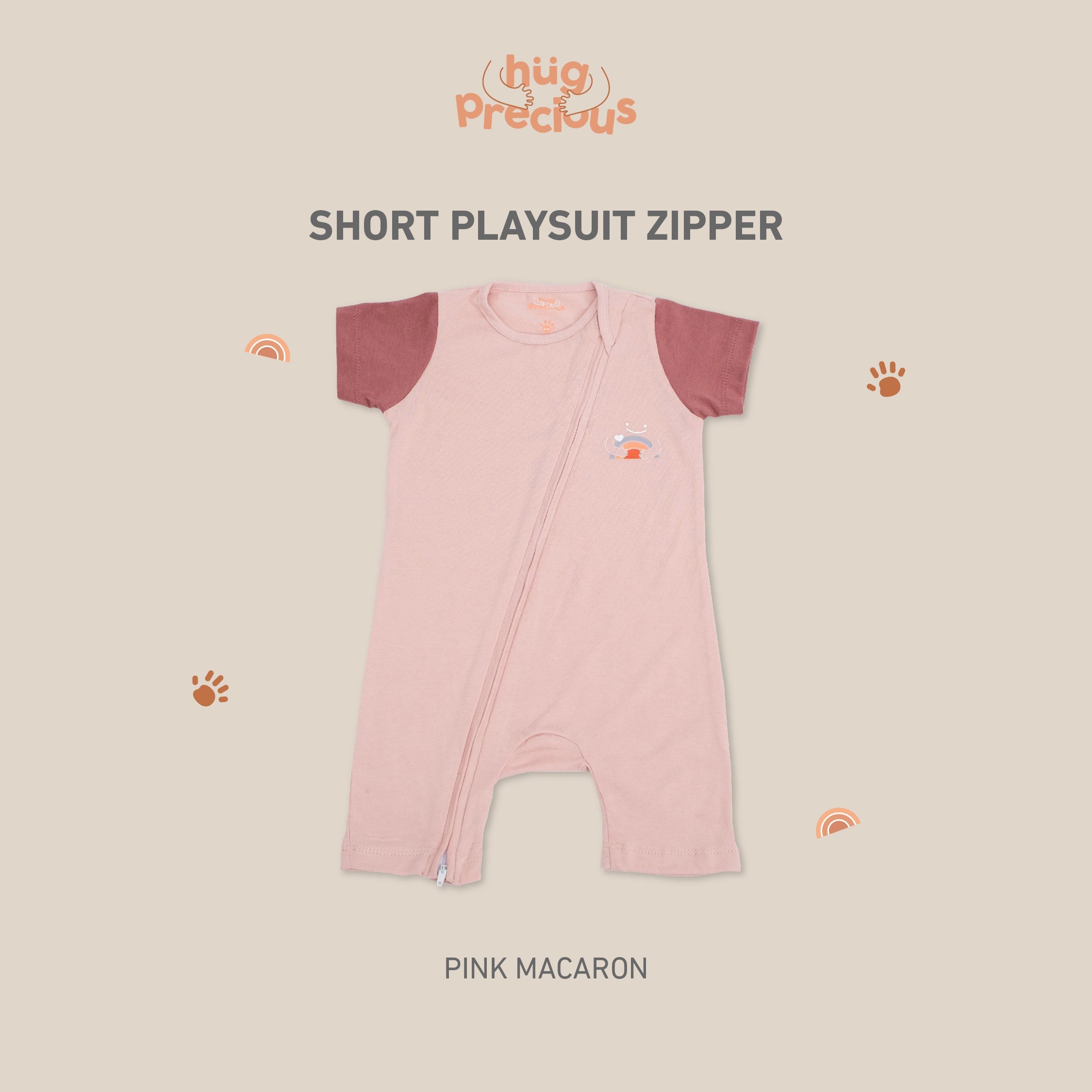 Short Playsuit Zipper CLOUD Modal