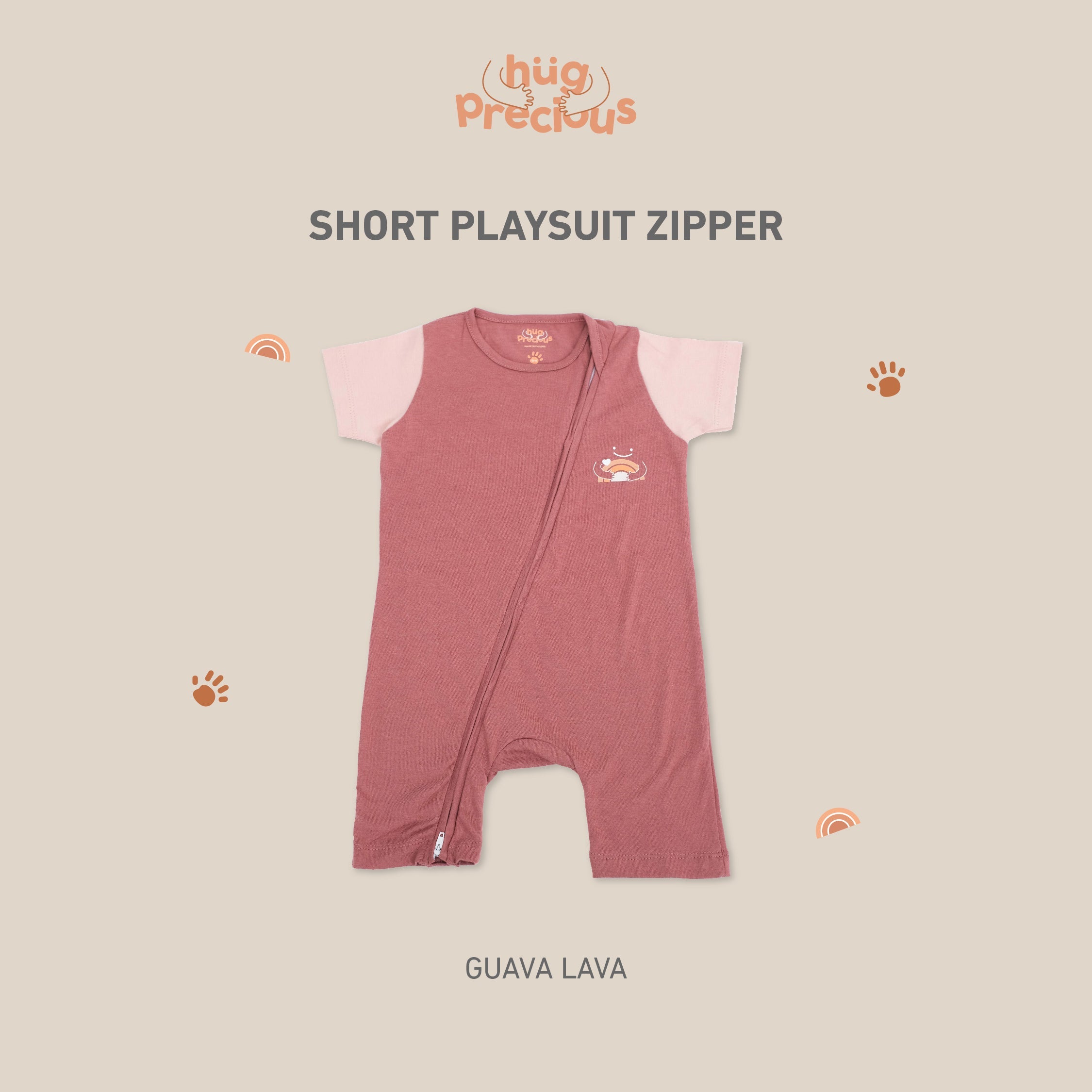 Short Playsuit Zipper CLOUD Modal