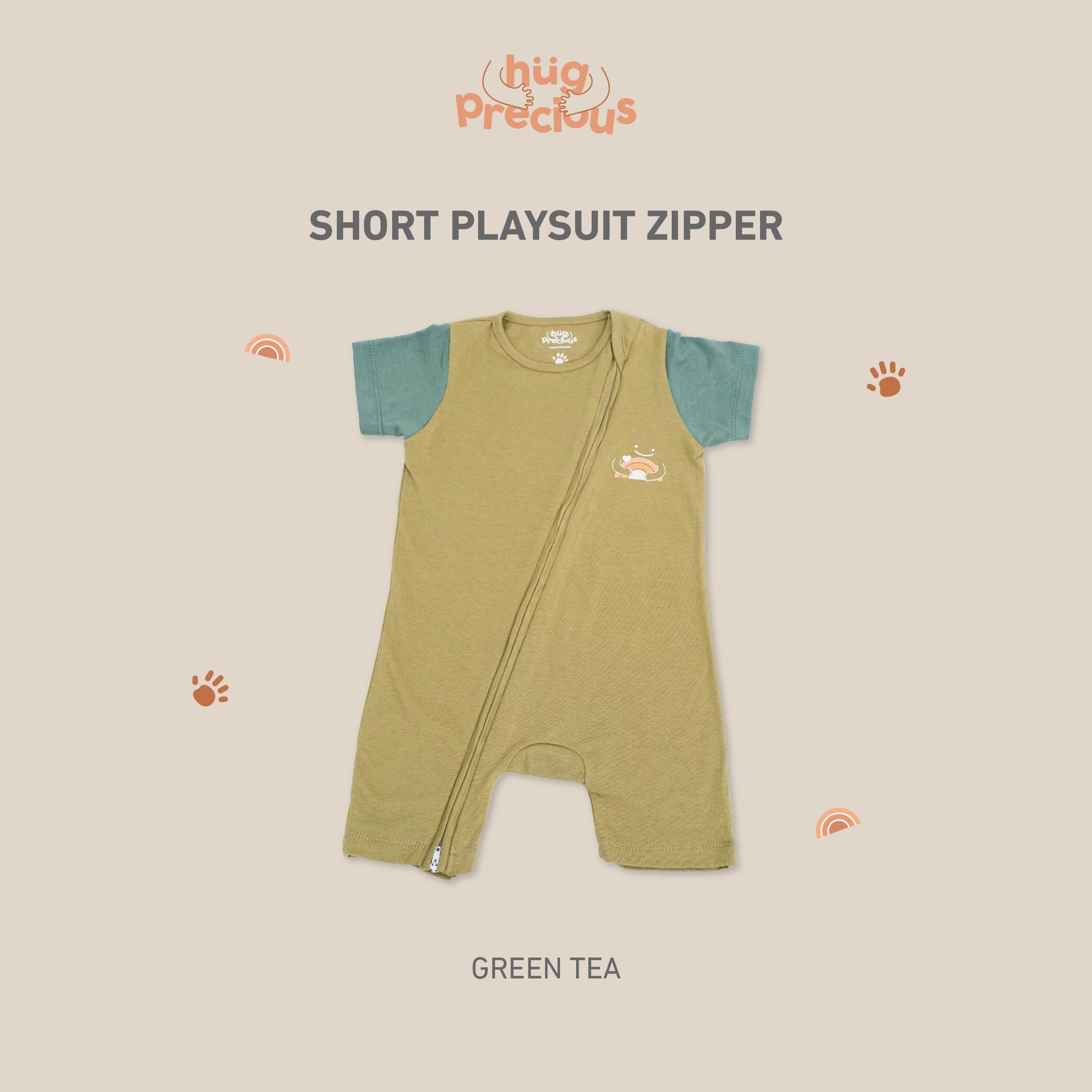 PROMO BUNDLE: Short Playsuit Zipper CLOUD