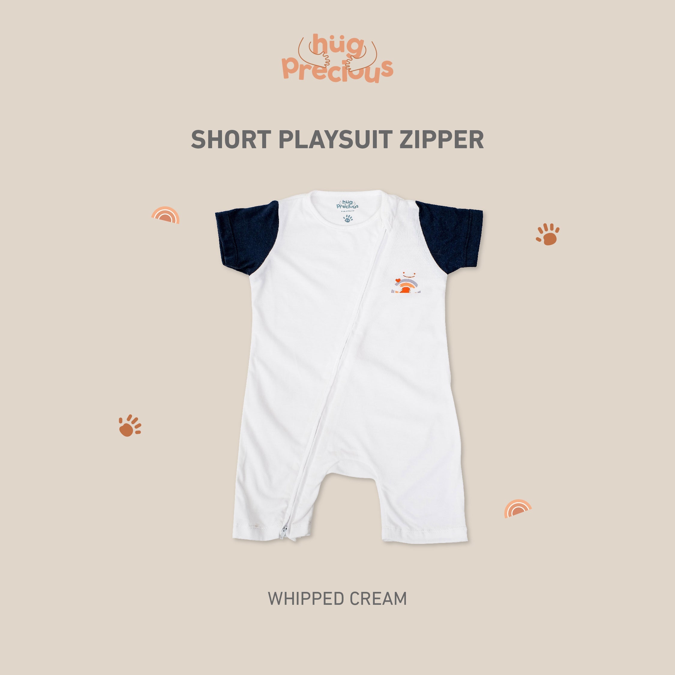 Short Playsuit Zipper CLOUD Modal