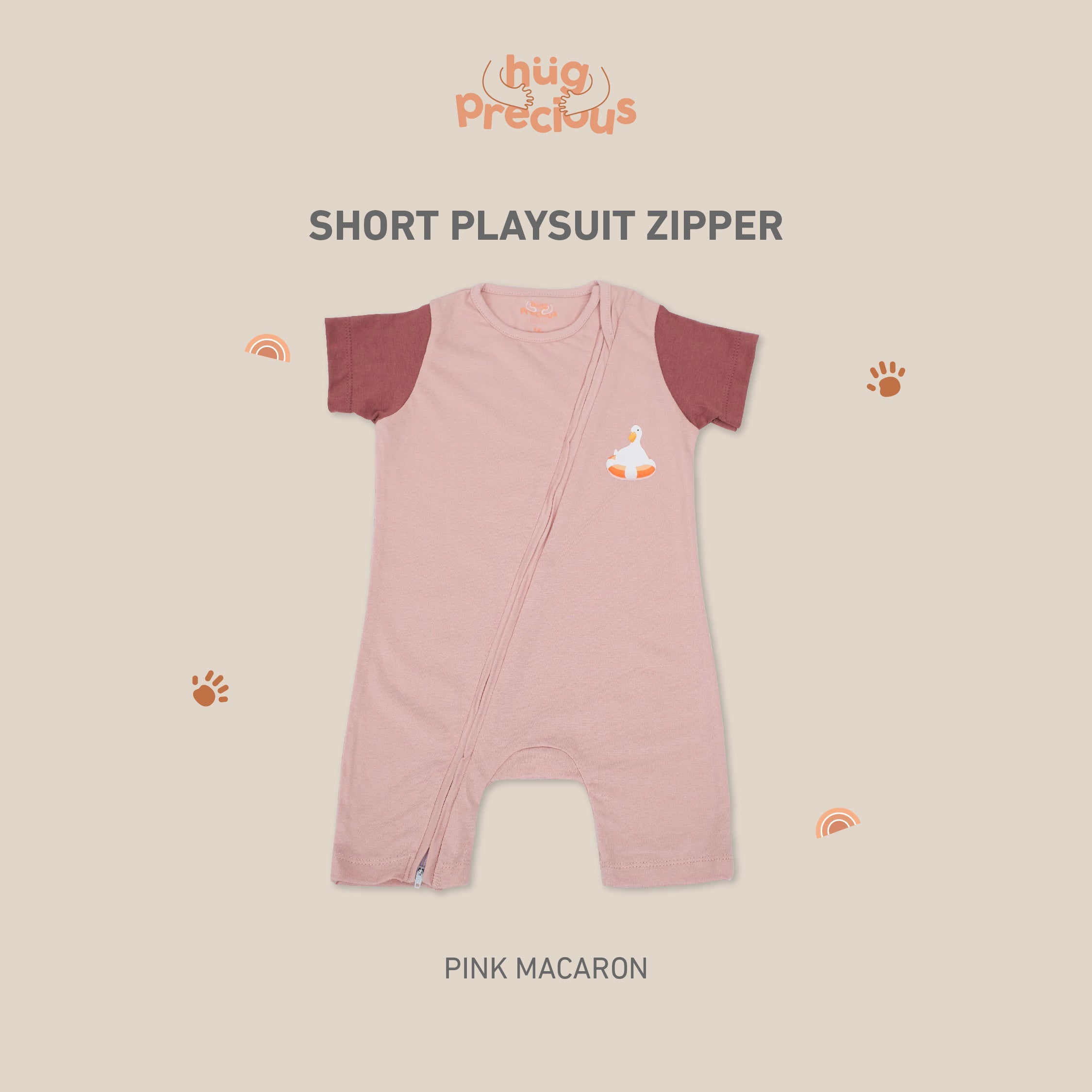 Short Playsuit Zipper MONTY THE DUCK Modal