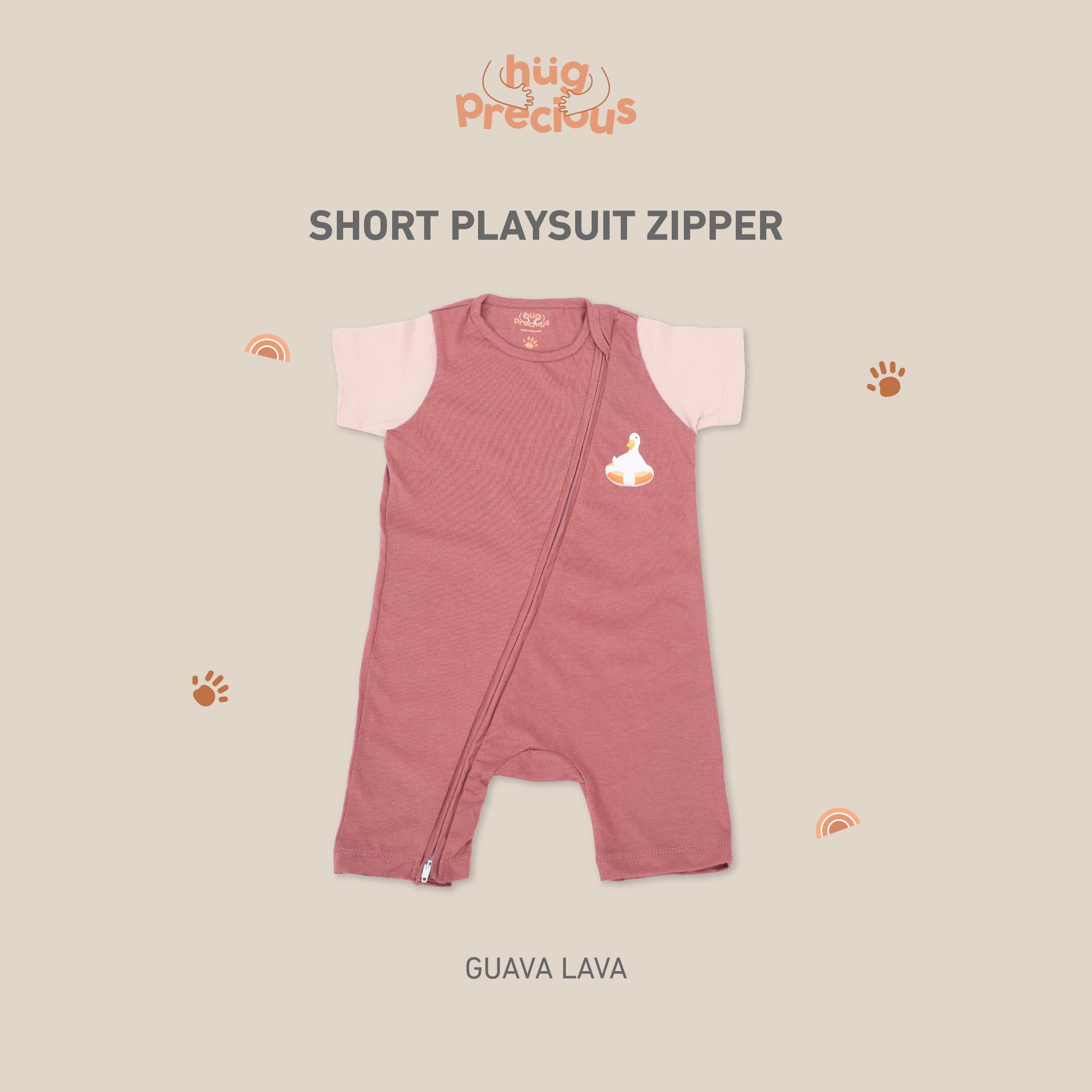 Short Playsuit Zipper MONTY THE DUCK Modal