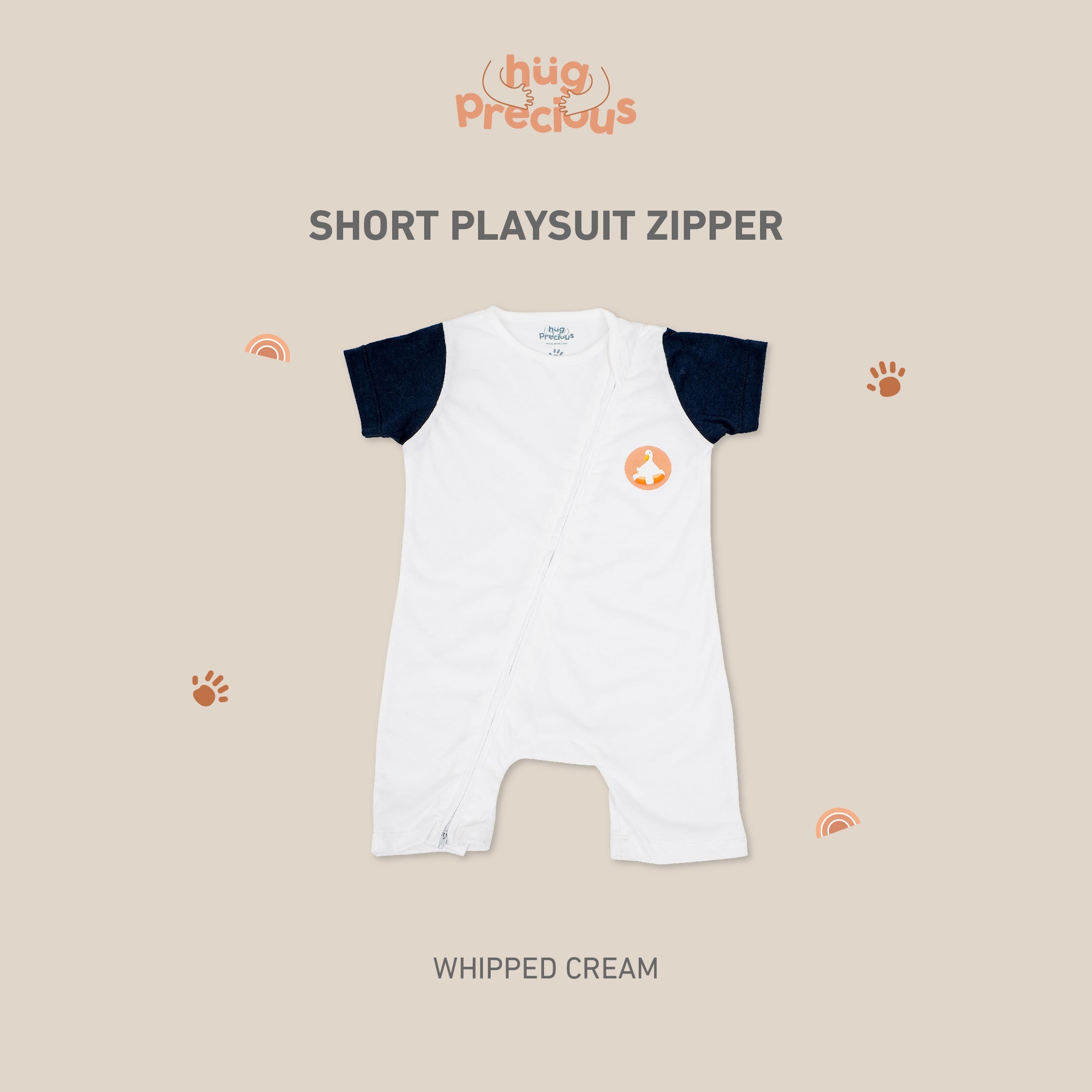 Short Playsuit Zipper MONTY THE DUCK Modal