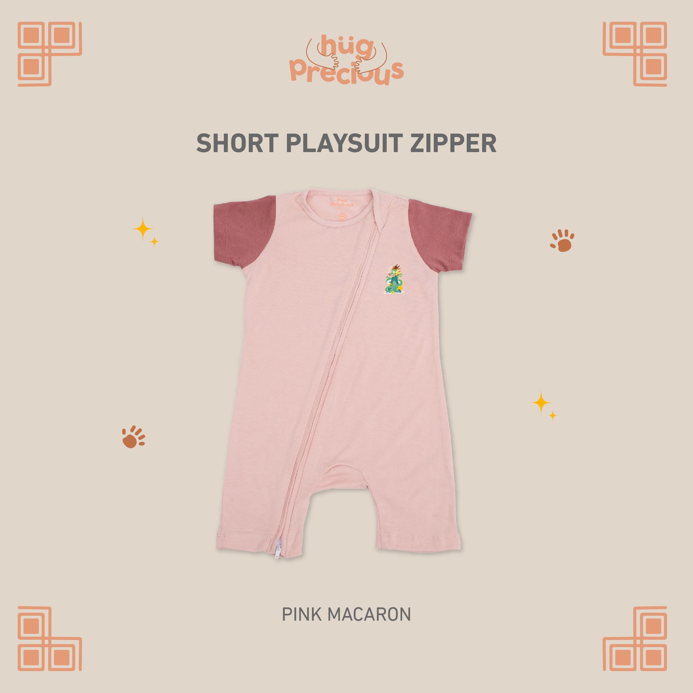 Short Playsuit Zipper LUSHEN Modal